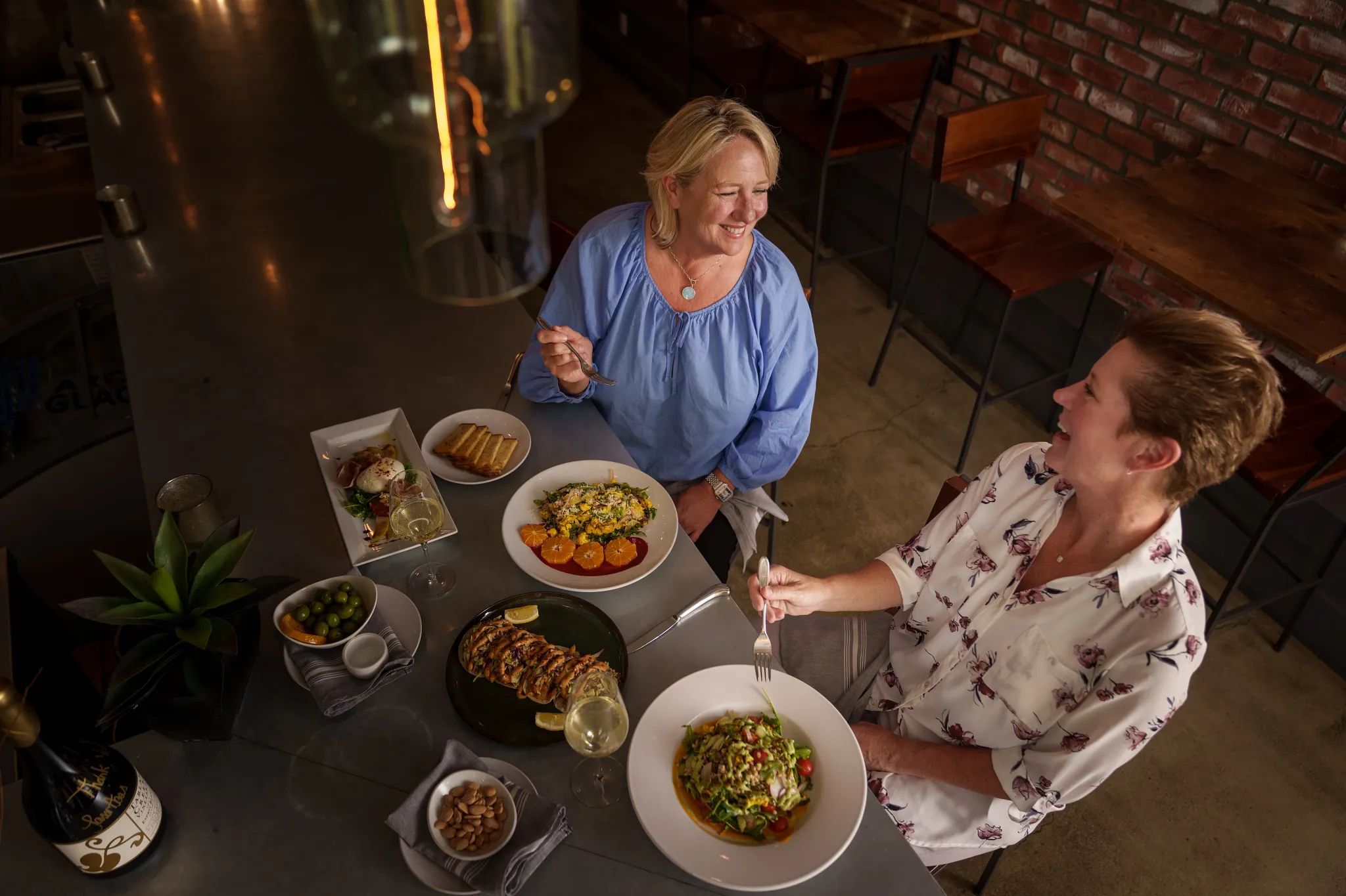 Enjoying a Meal at Thomas Hill Organics