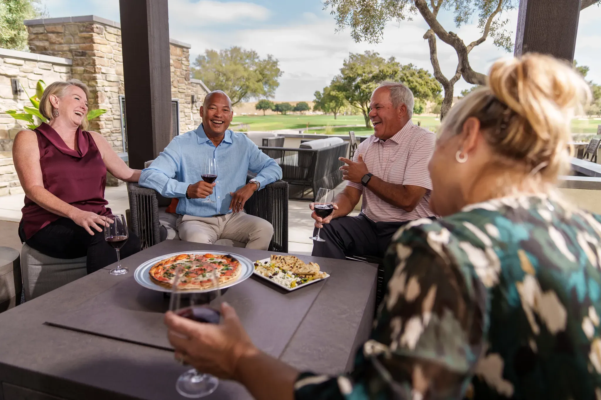 Outside Dining with Friends