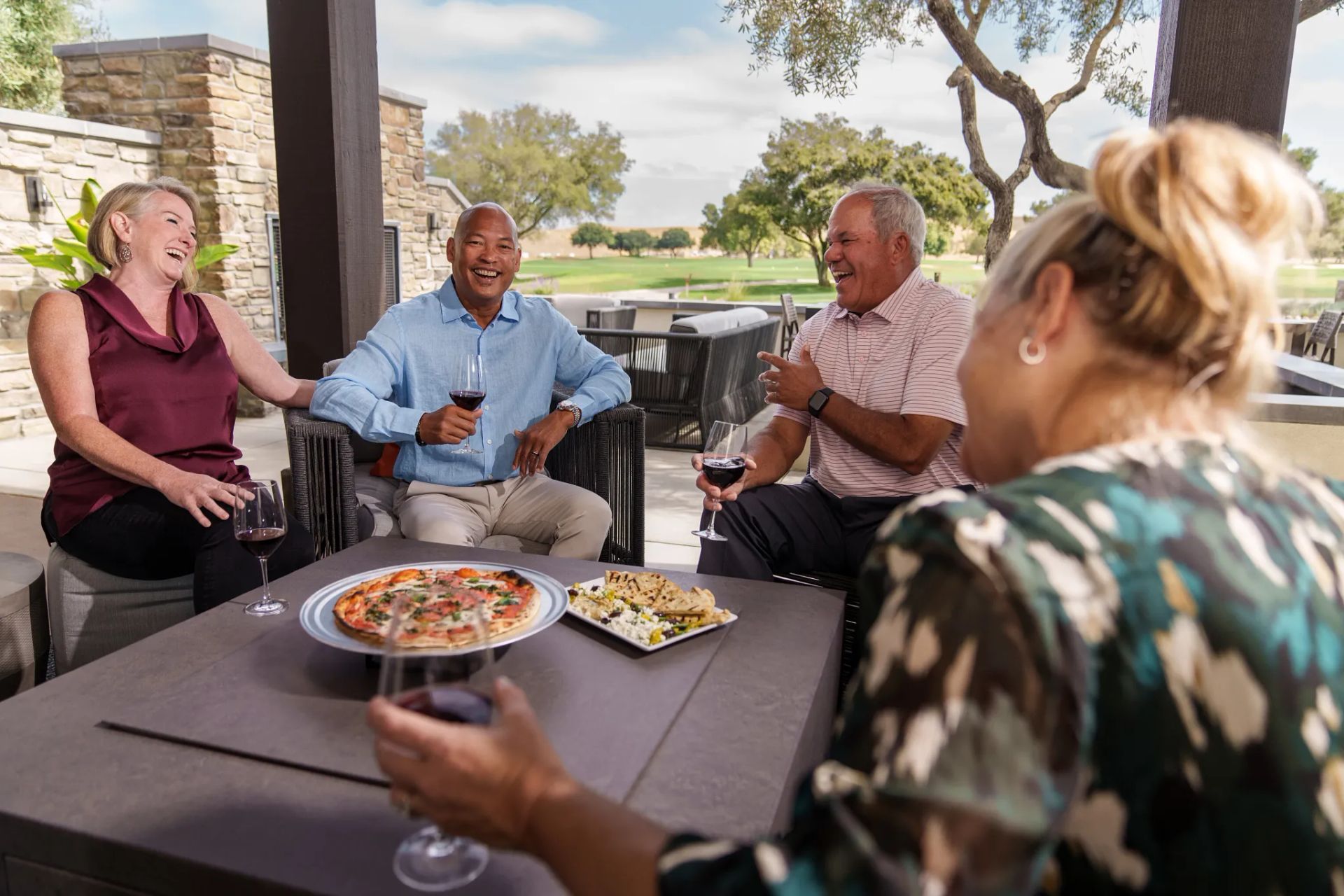 Outside Dining with Friends