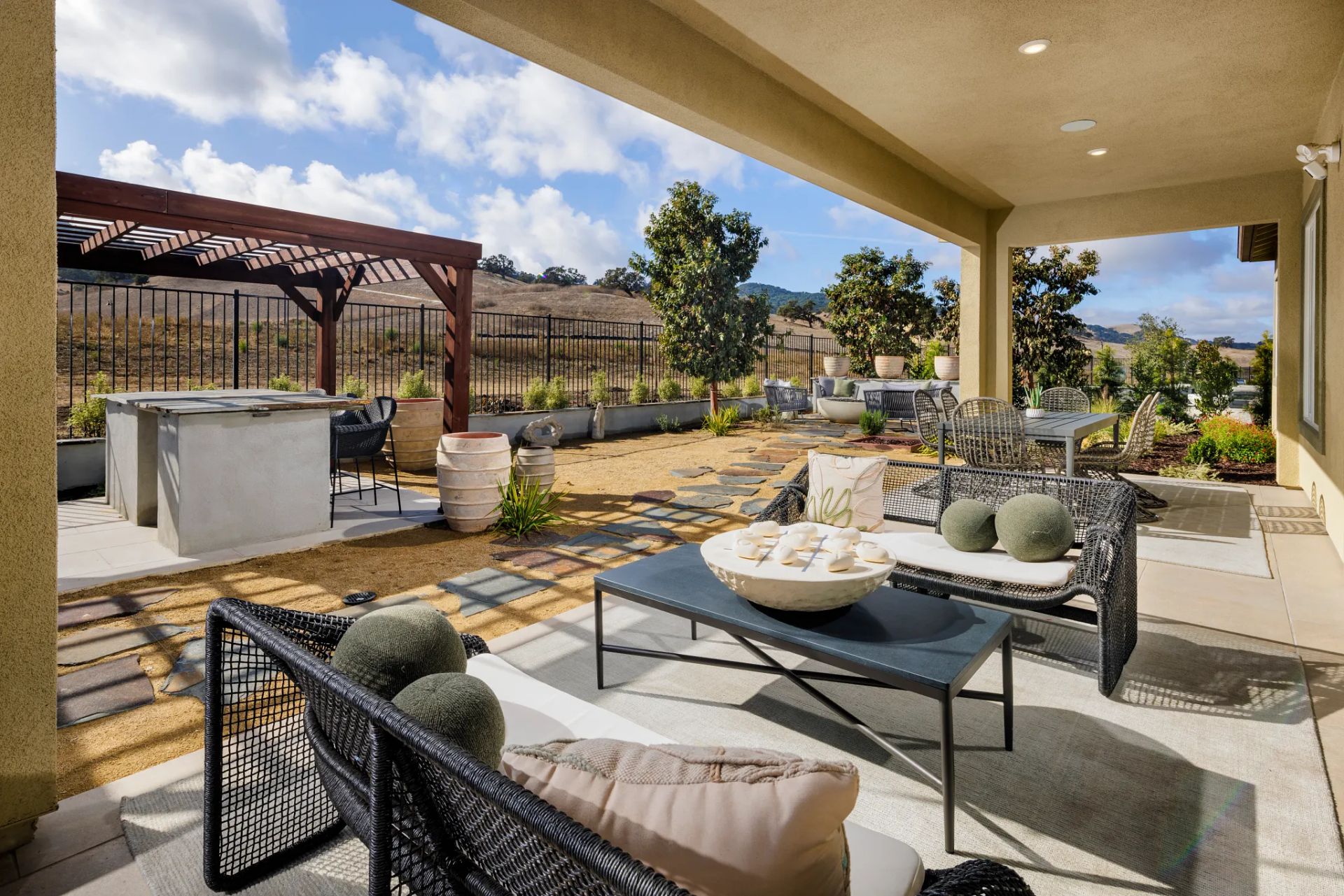 Backyard & Covered Patio of the Liberty Model