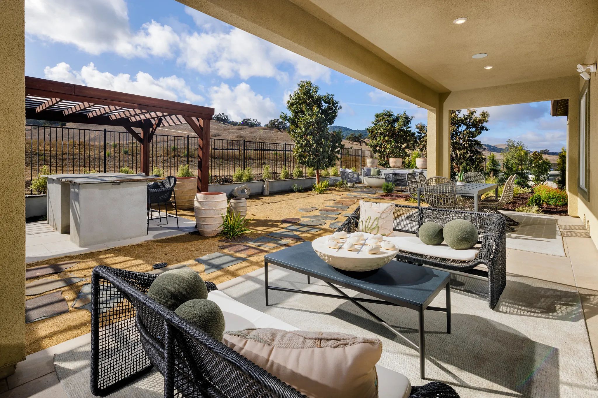 Backyard & Covered Patio of the Liberty Model