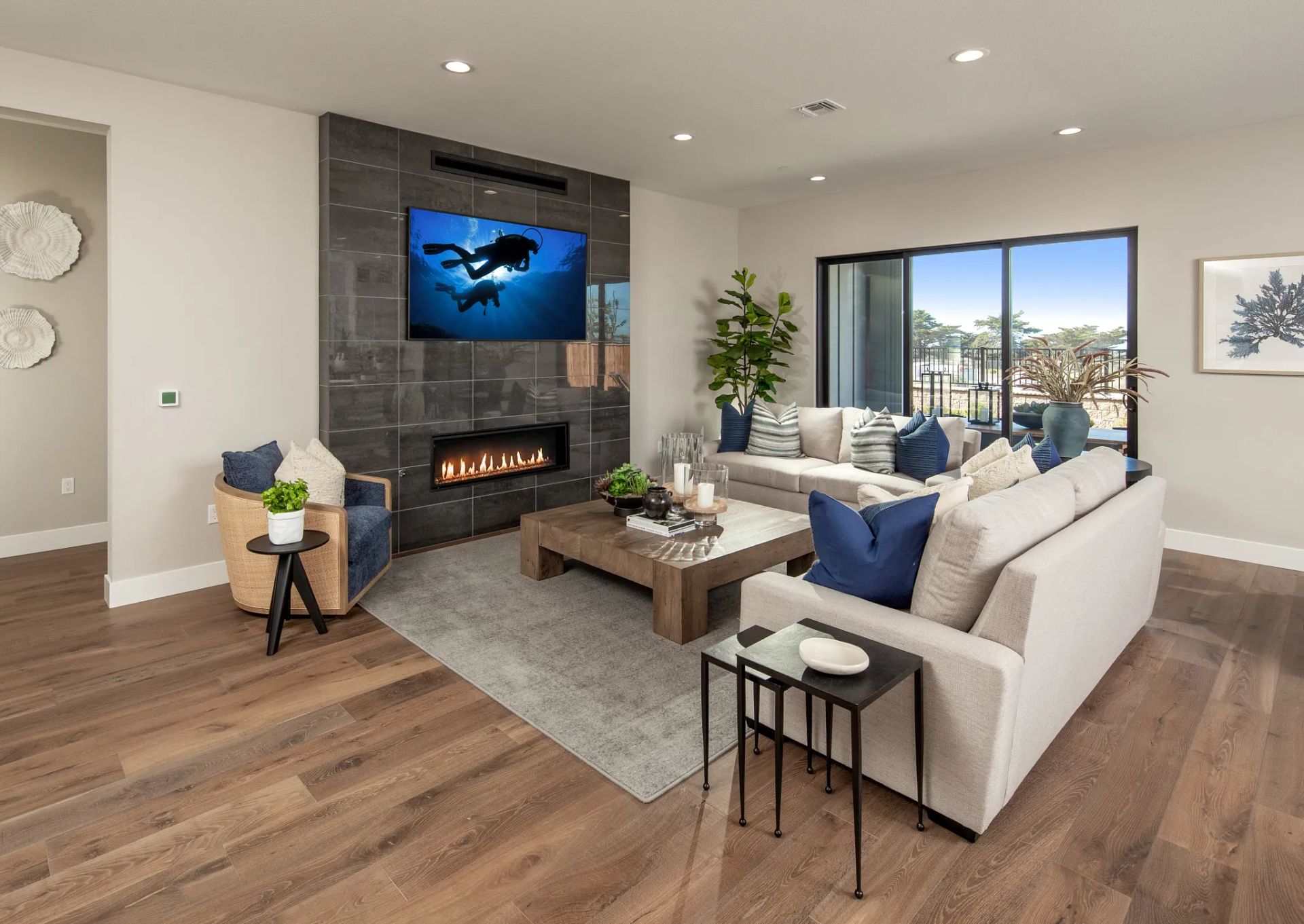Sky House Plan 1X Model Great Room