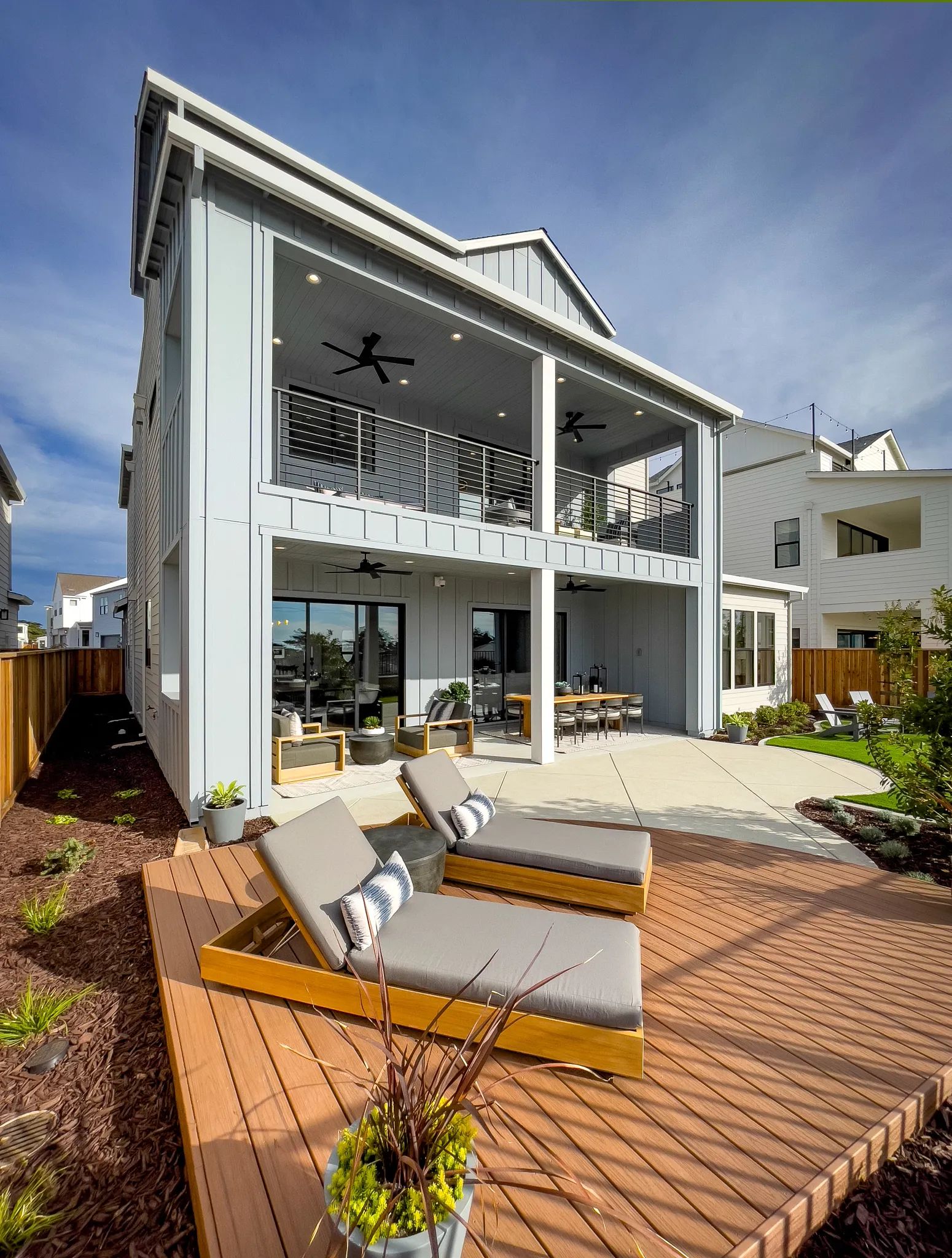 Sky House Plan 1X Model Backyard