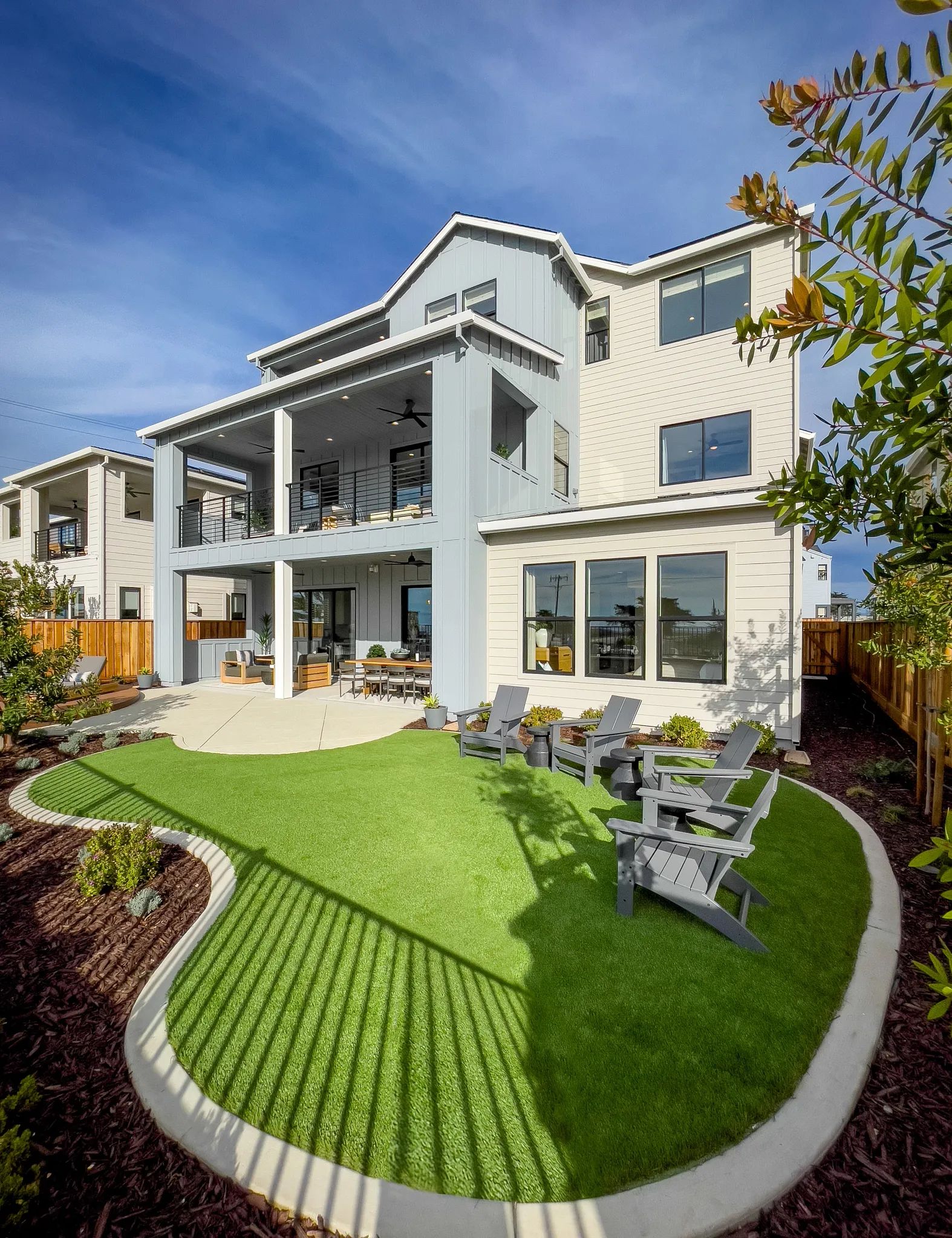 Sky House Plan 1X Model Backyard