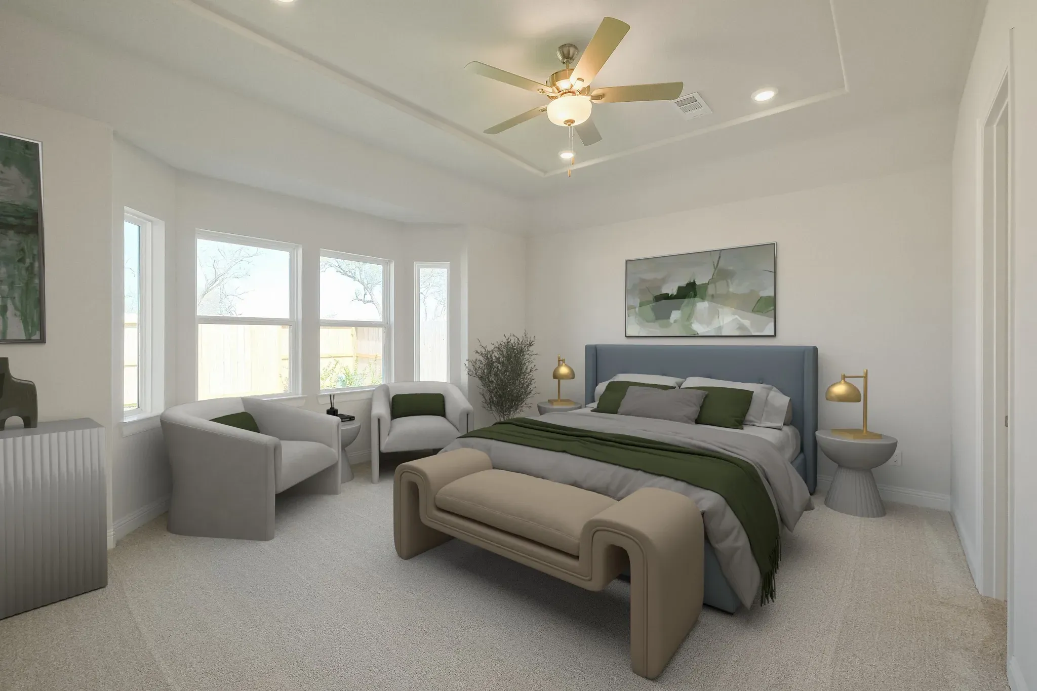 Primary Suite Virtually Staged