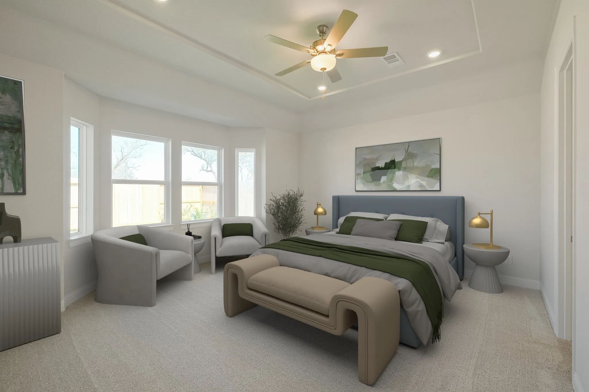 Primary Suite Virtually Staged