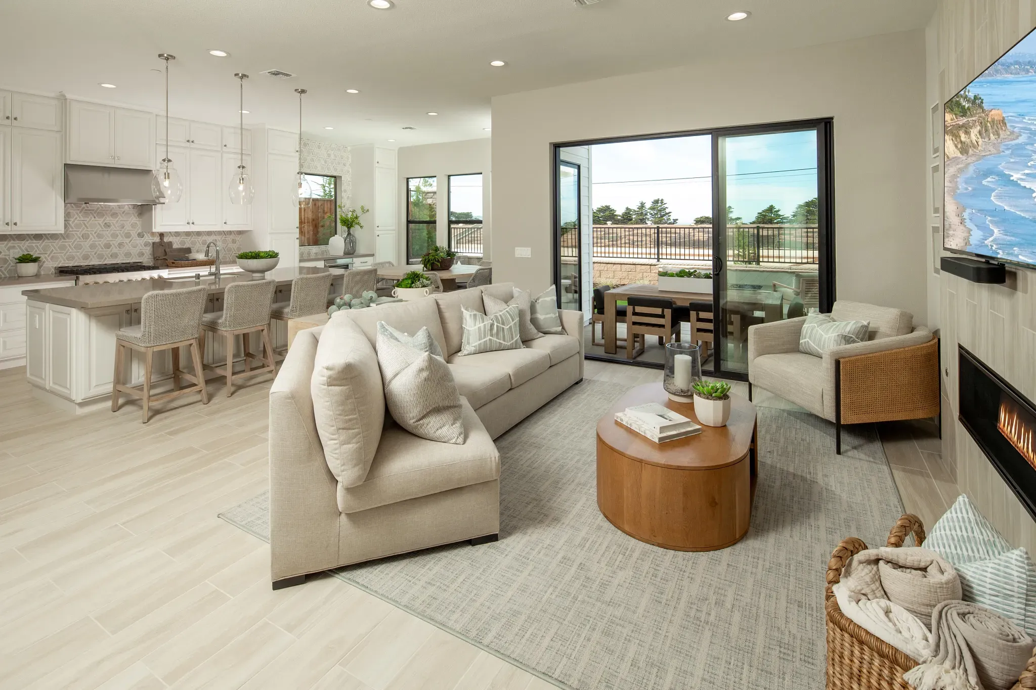 Light House Plan 3X Model Great Room & Kitchen