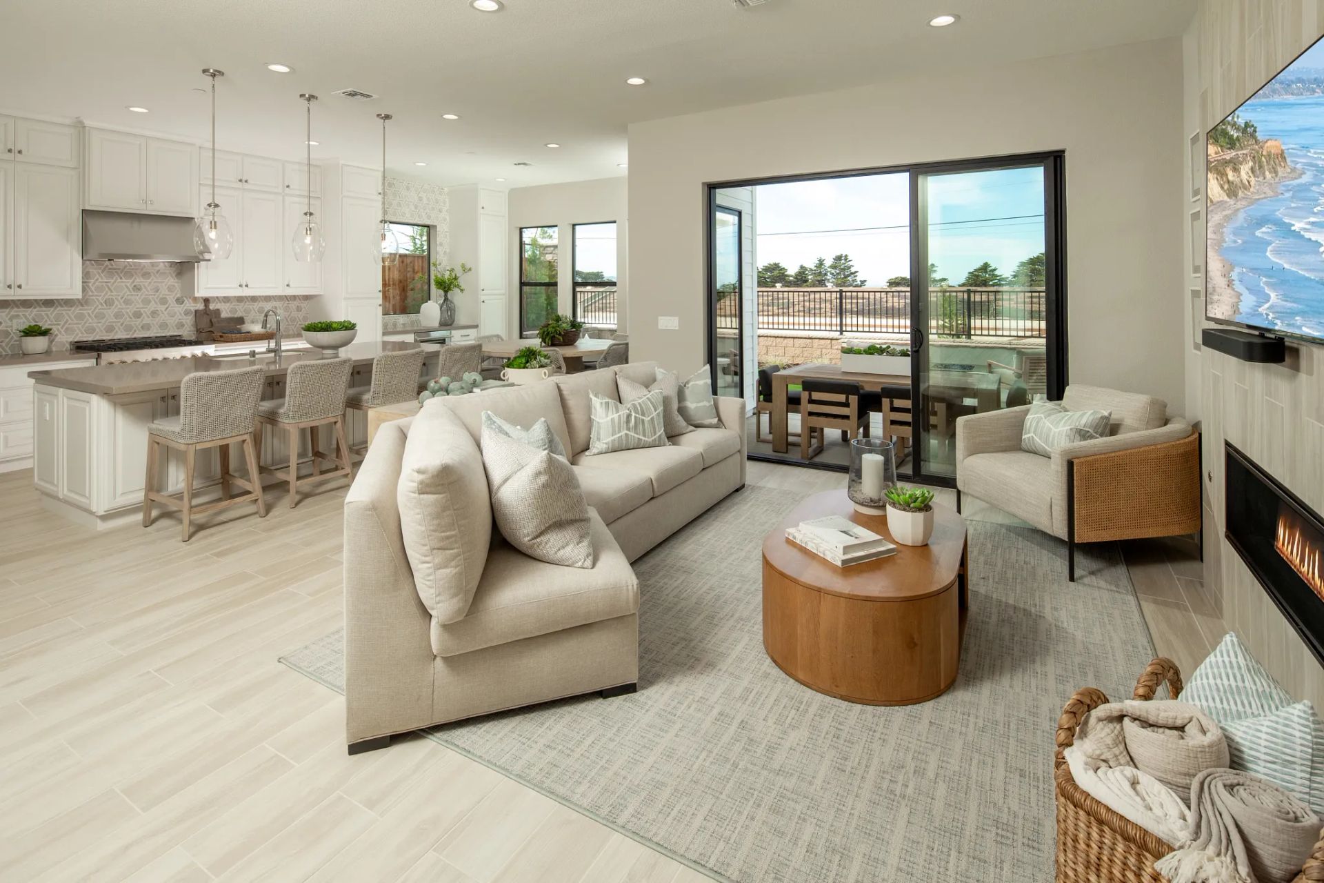 Light House Plan 3X Model Great Room & Kitchen