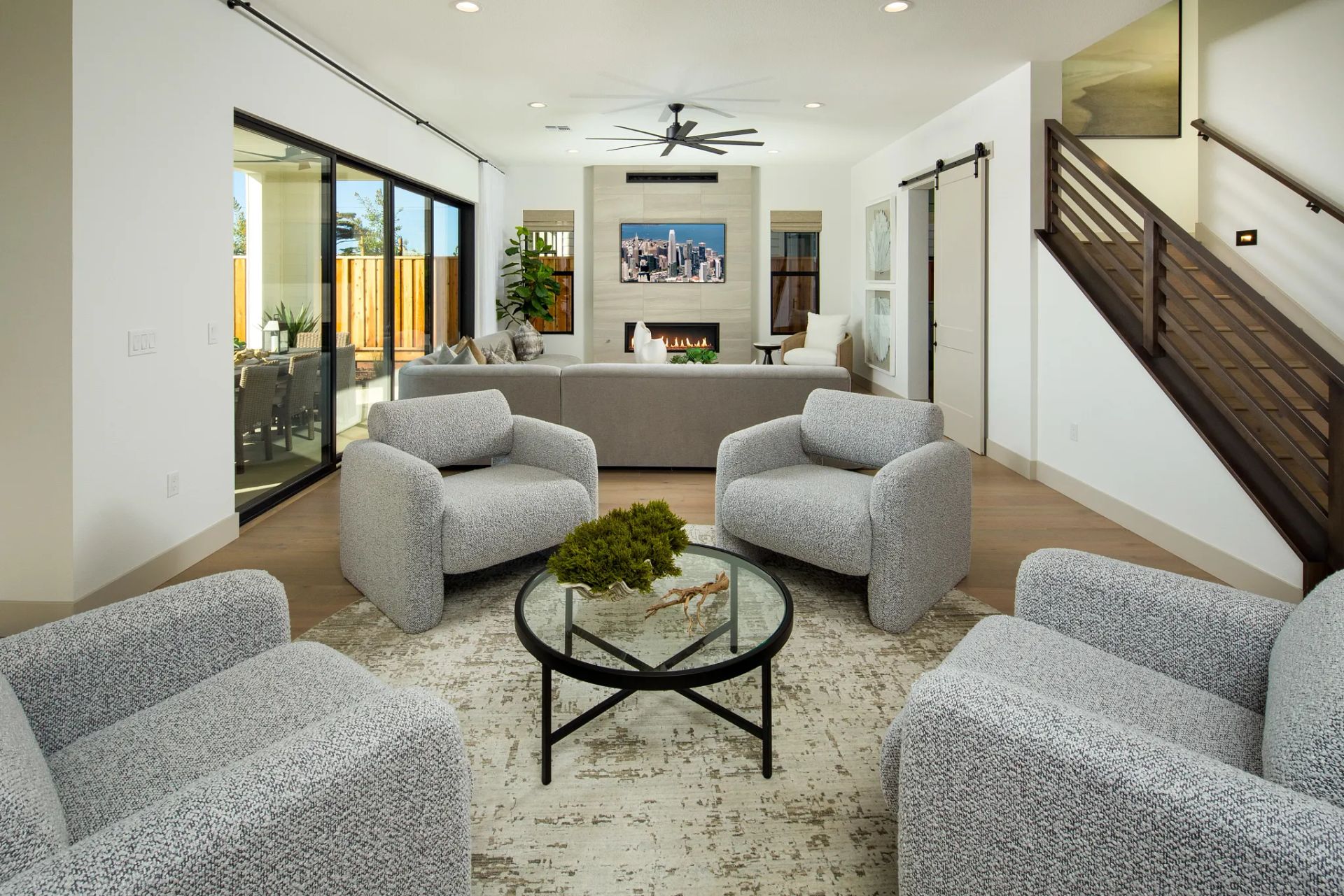 Sky House Plan 3X Model Great Room