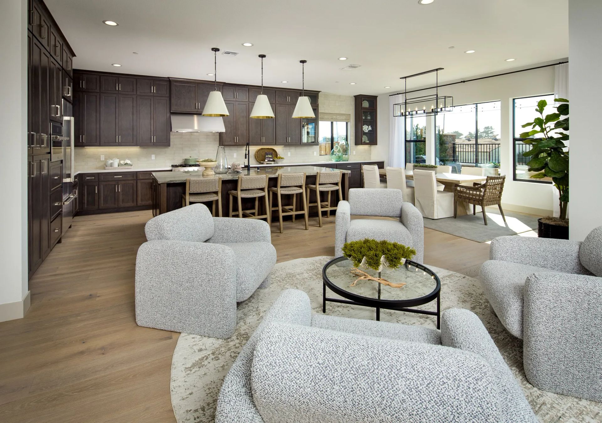 Sky House Plan 3X Model Kitchen, Lounge, Dining