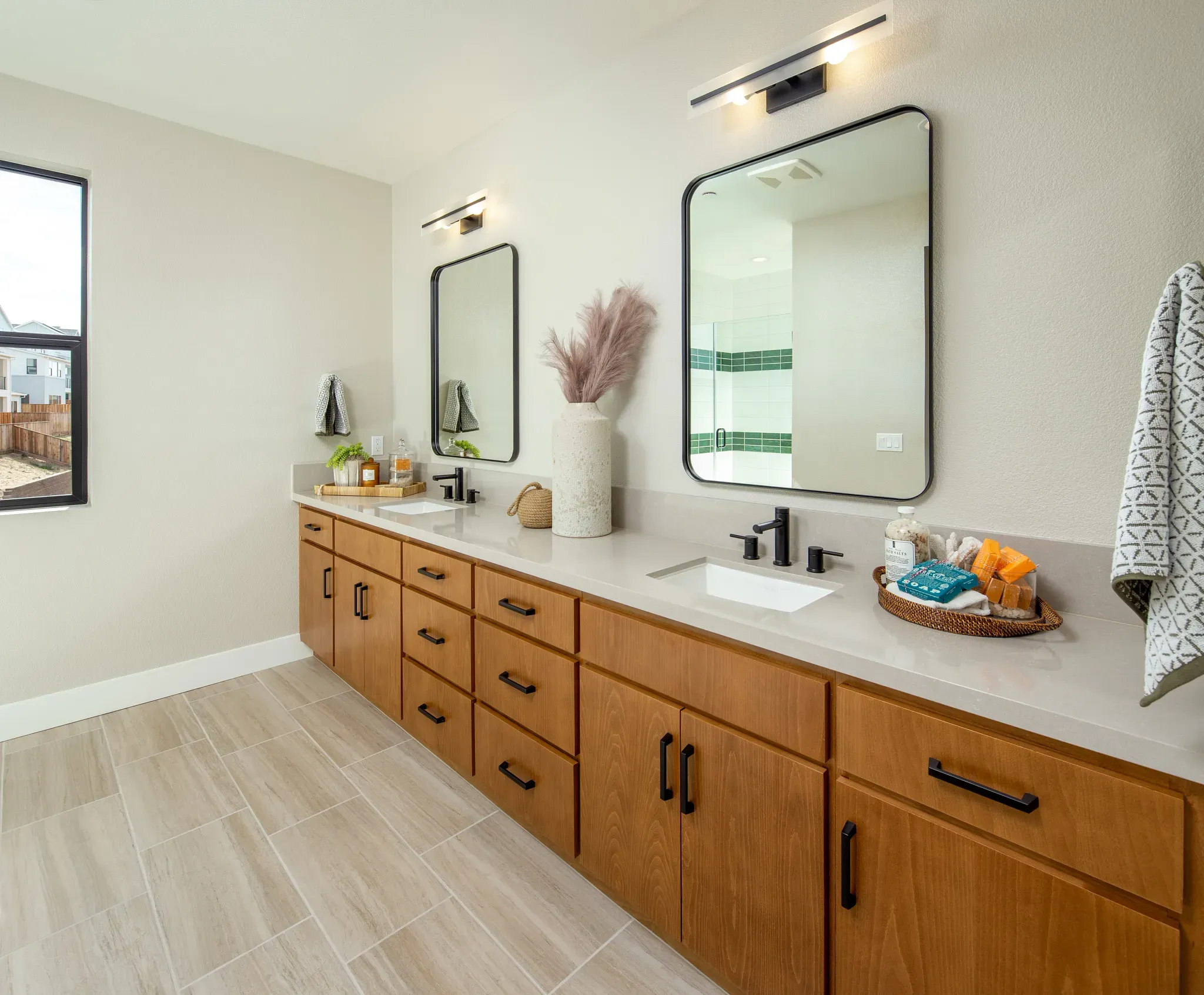 Bay House Plan 1 Model Primary Bathroom