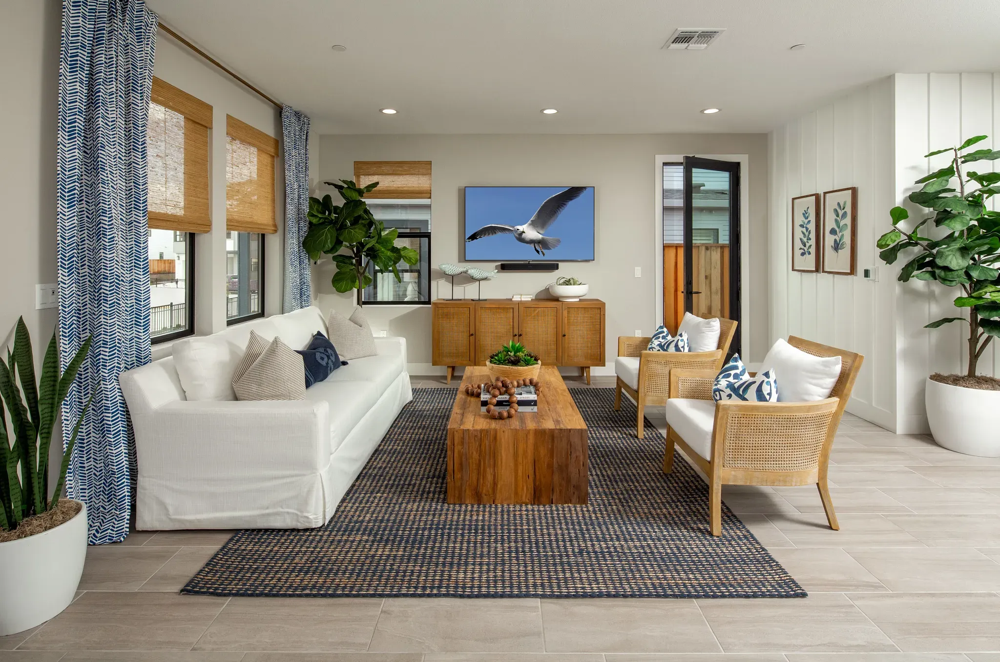 Bay House Plan 2 Model Great Room