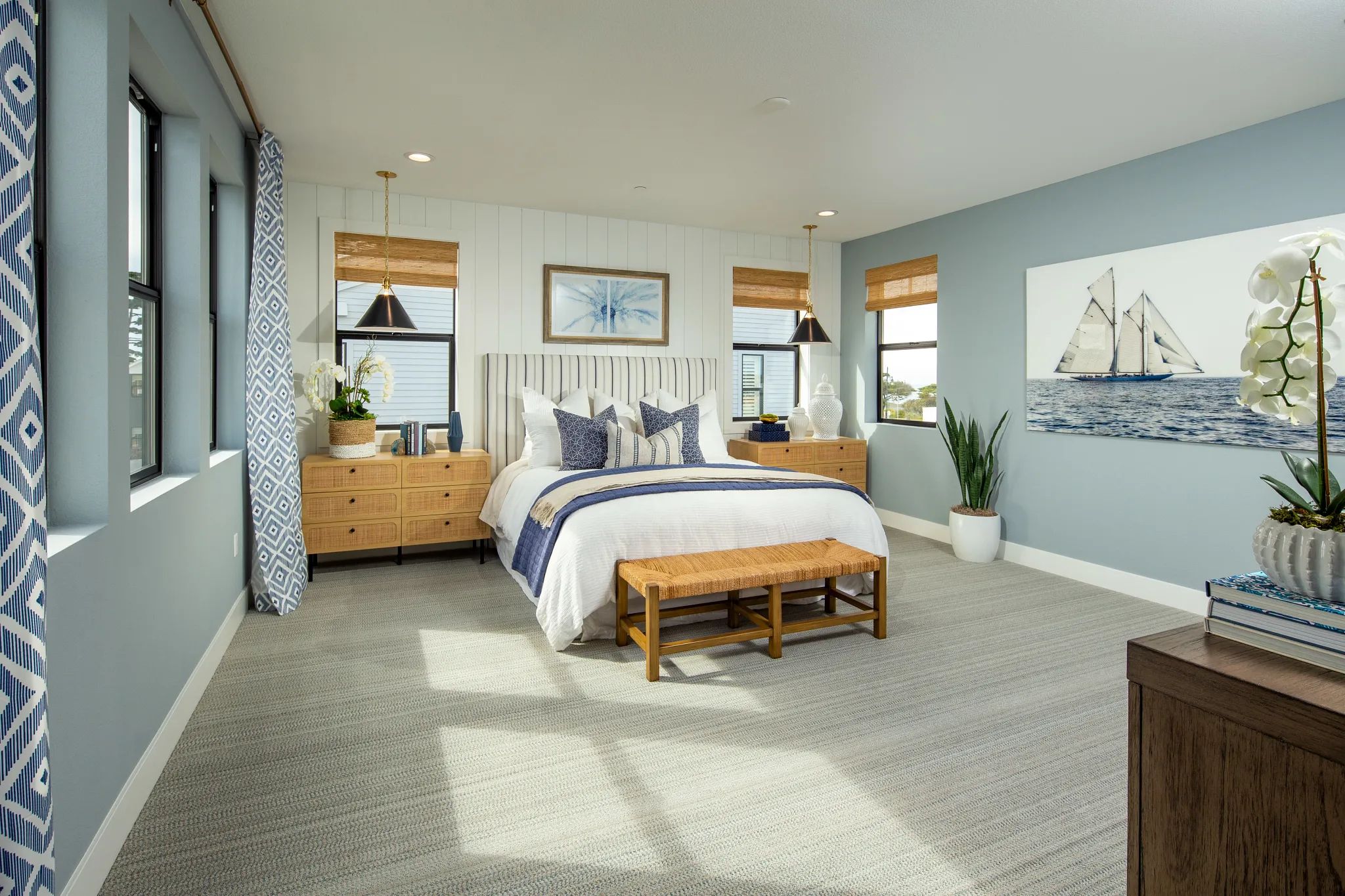 Bay House Plan 2 Model Primary Bedroom