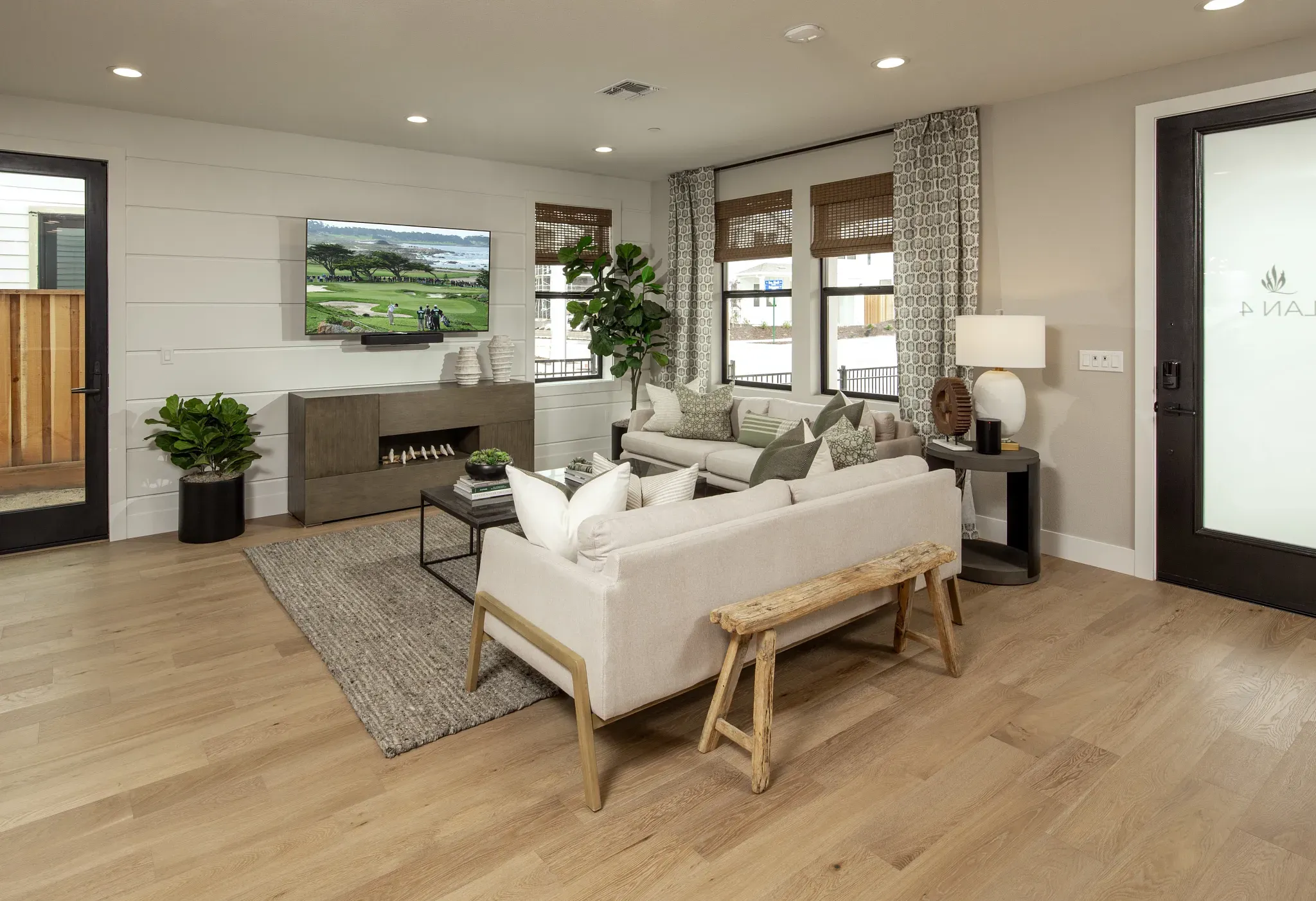 Bay House Plan 4 Model Great Room