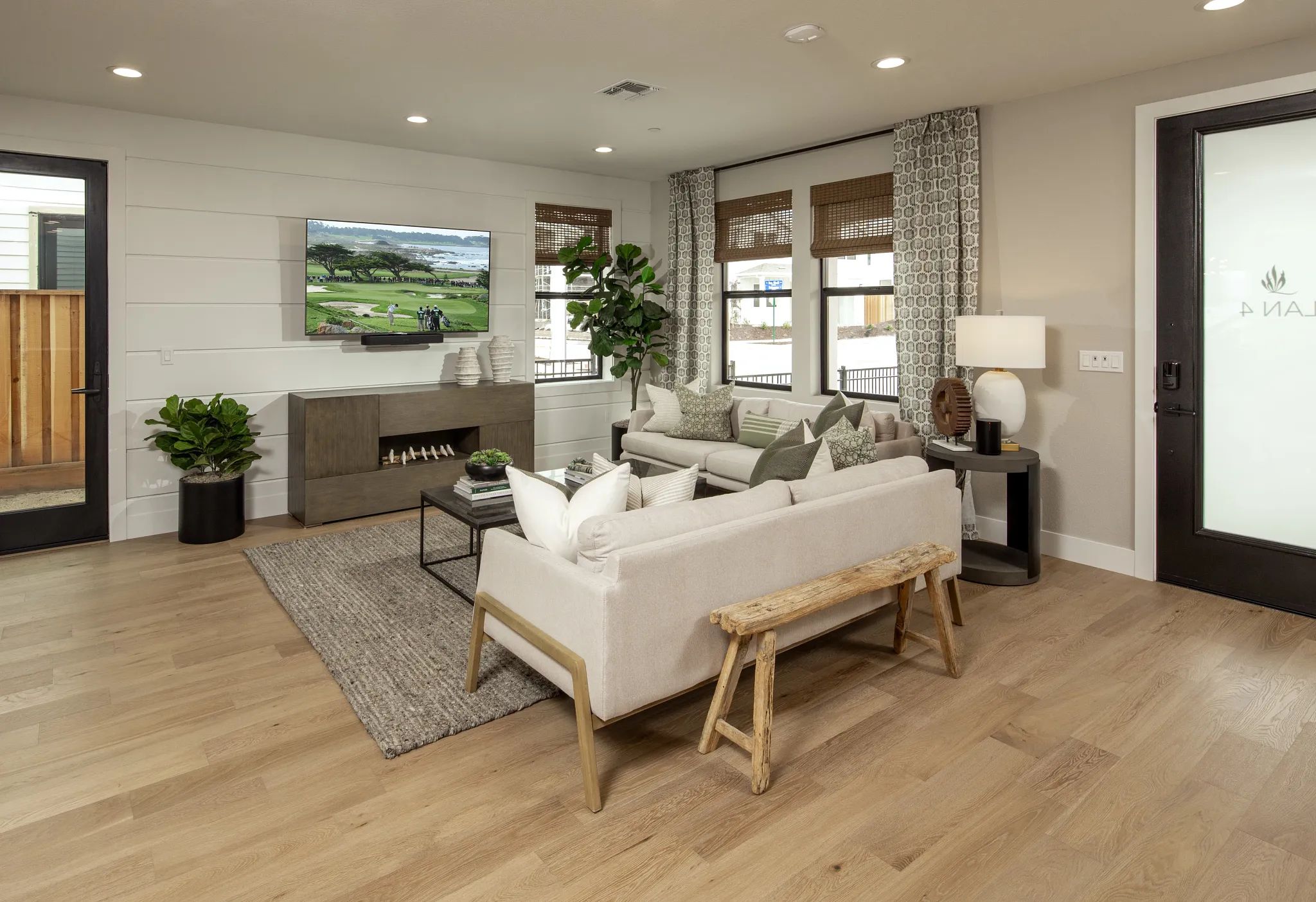 Bay House Plan 4 Model Great Room