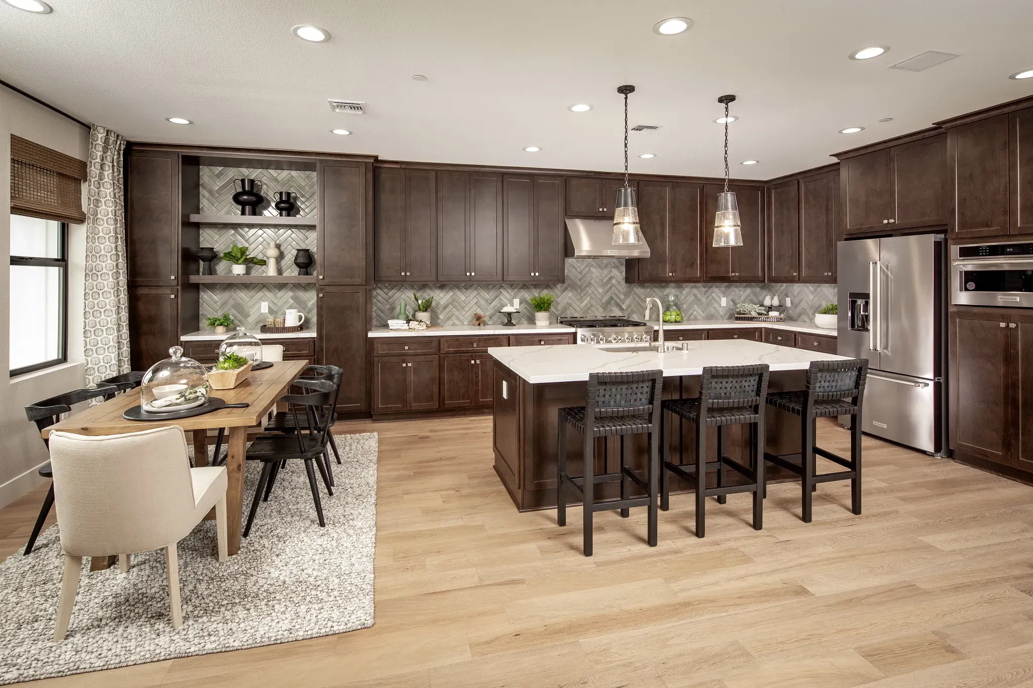 Bay House Plan 4 Model Kitchen & Dining