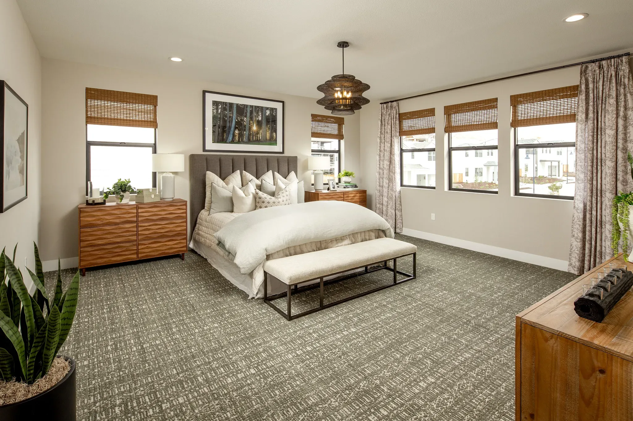 Bay House Plan 4 Model Primary Bedroom