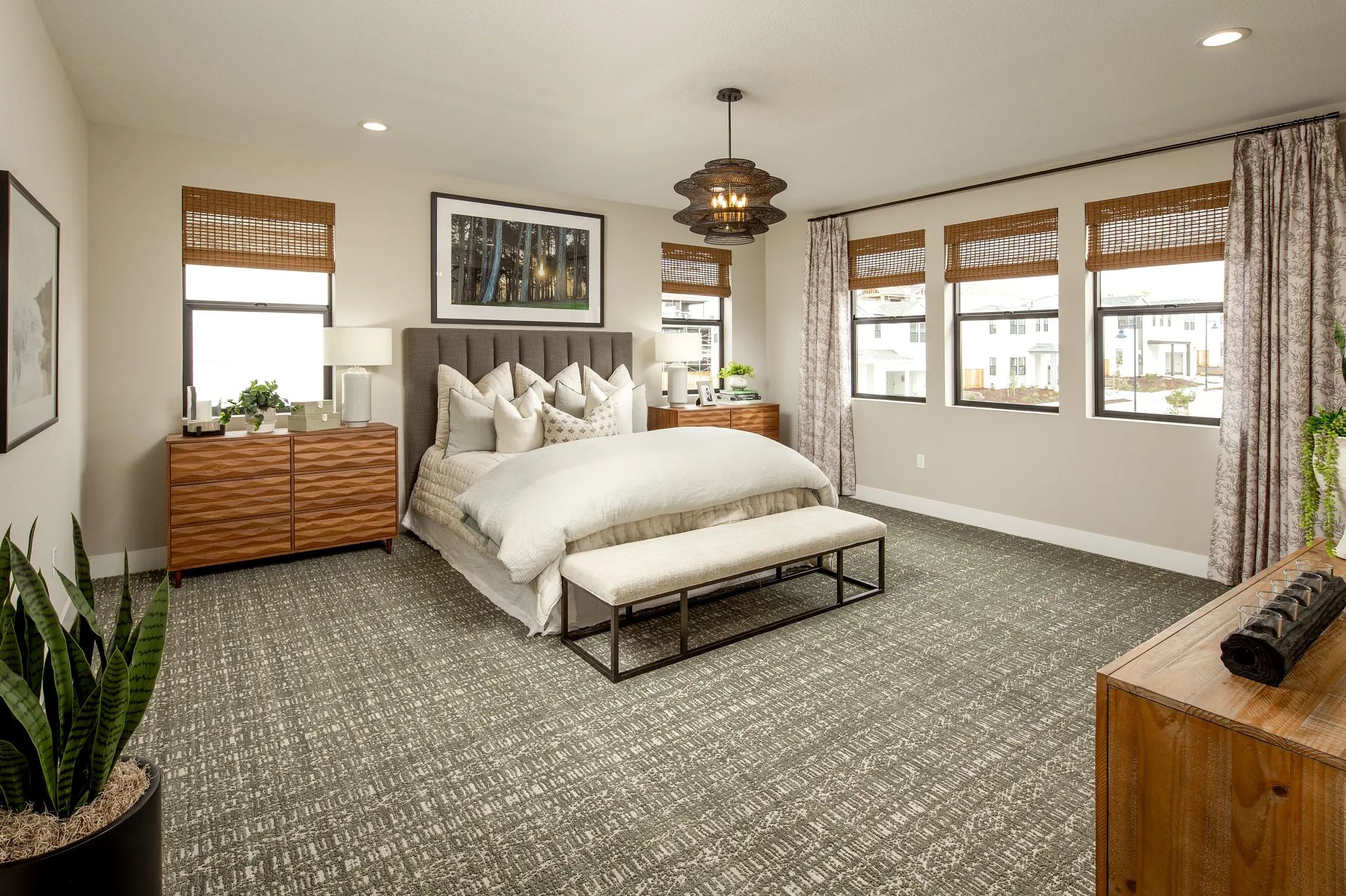 Bay House Plan 4 Model Primary Bedroom