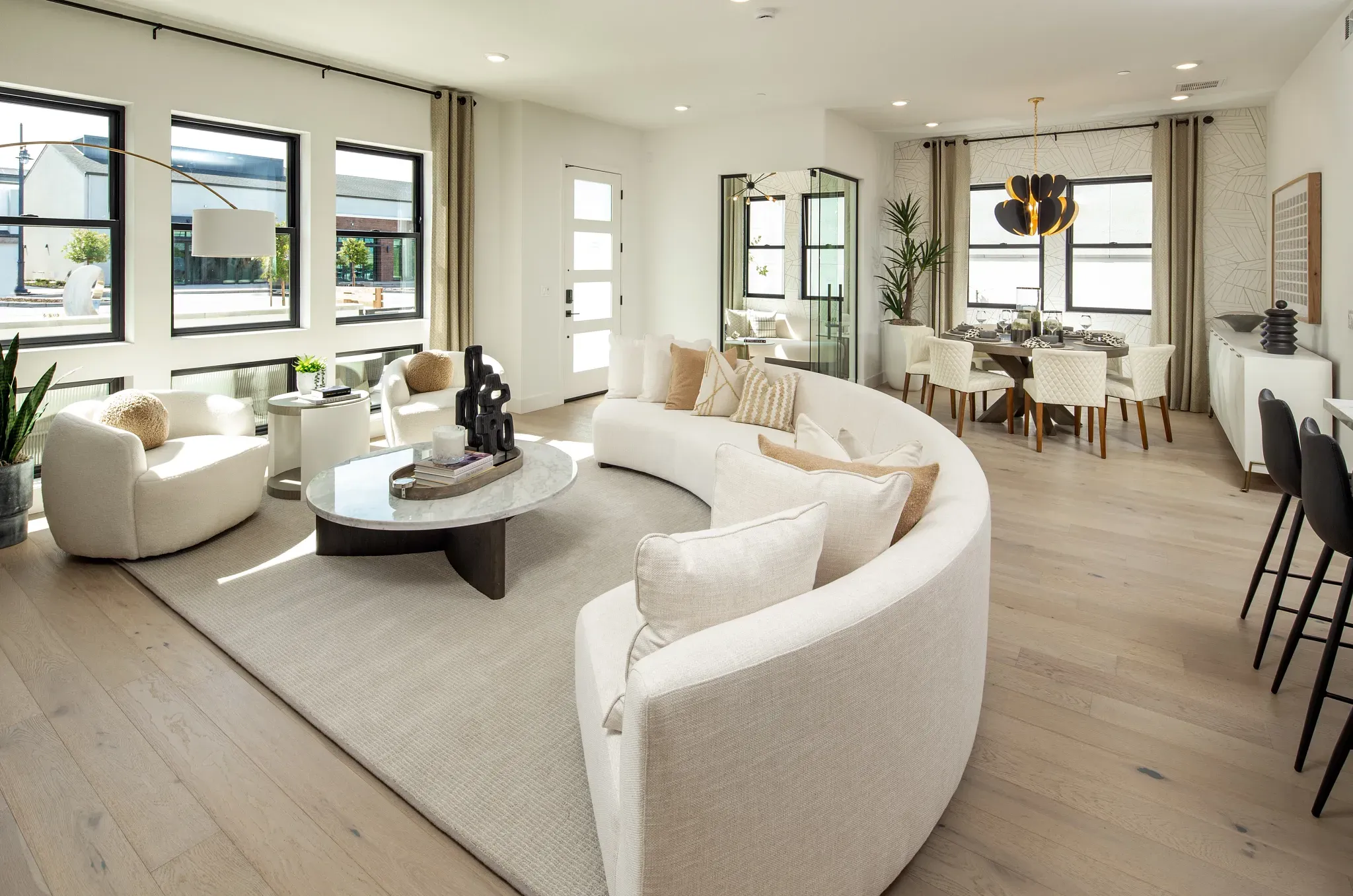 Rooftops Plan 1 Great Room & Dining