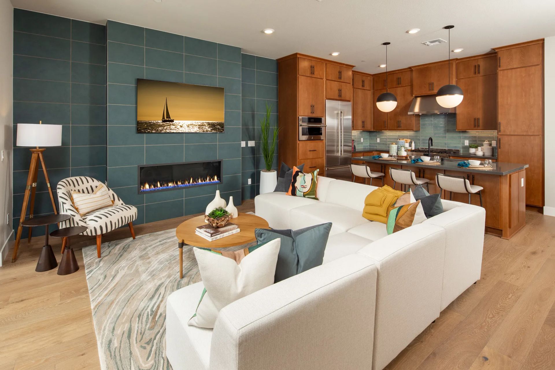 Rooftops Plan 2 Great Room & Kitchen