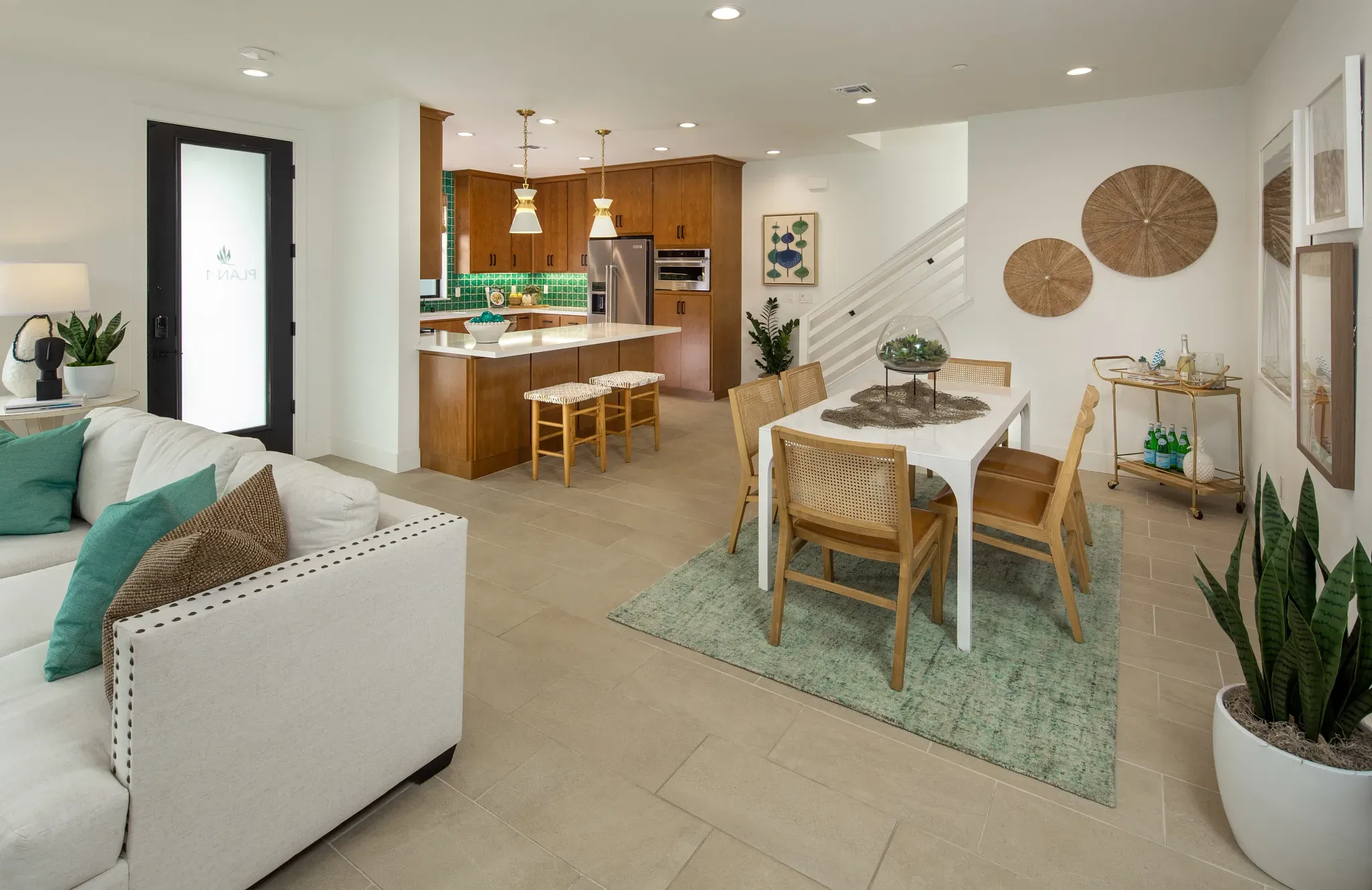 Bay House Plan 1 Model Kitchen & Dining