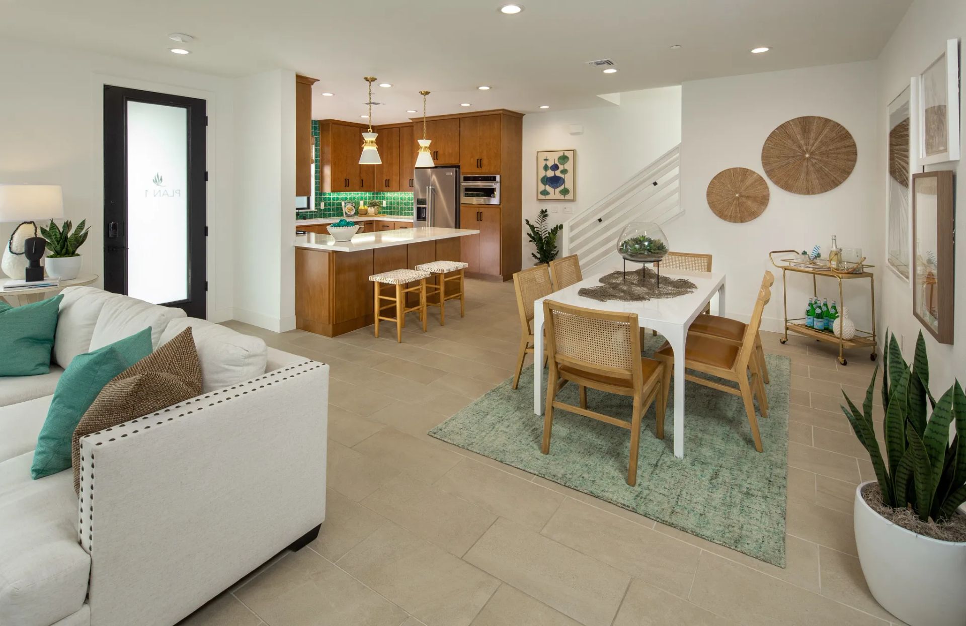 Bay House Plan 1 Model Kitchen & Dining
