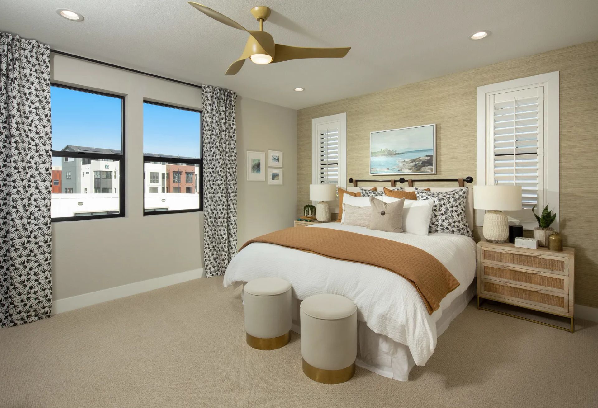 Bay House Plan 1 Model Bedroom