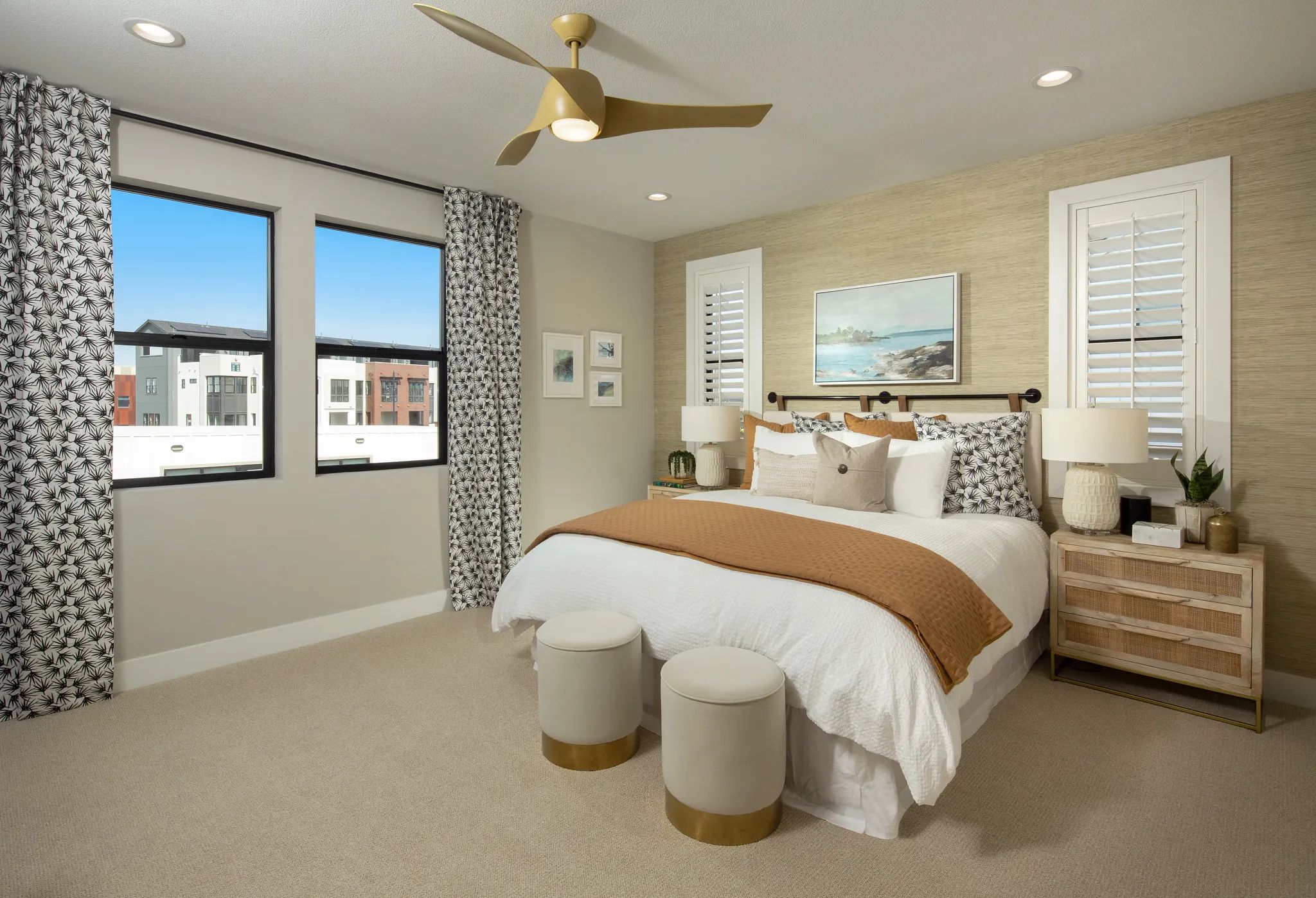 Bay House Plan 1 Model Bedroom