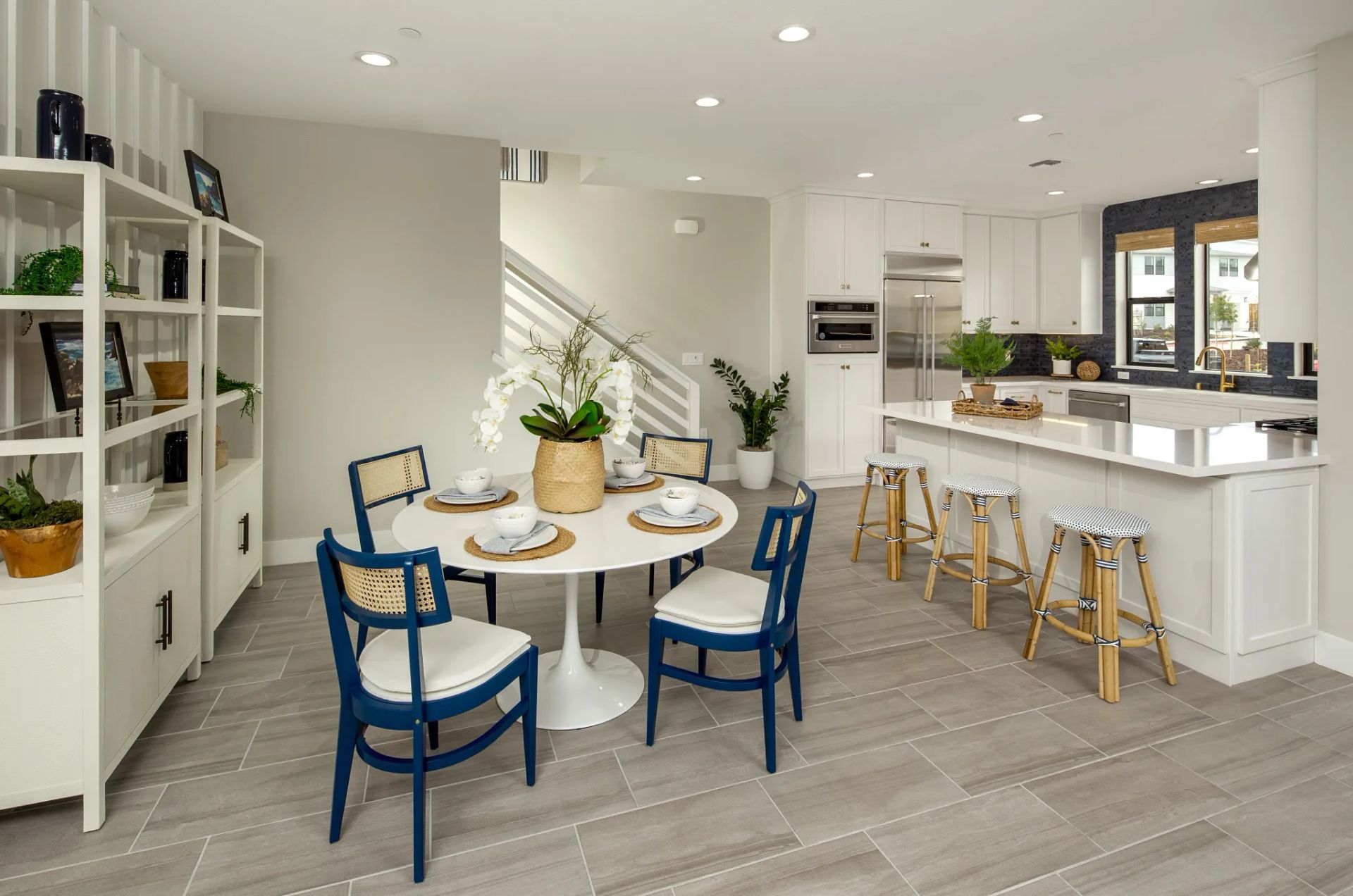 Bay House Plan 2 Model Dining & Kitchen