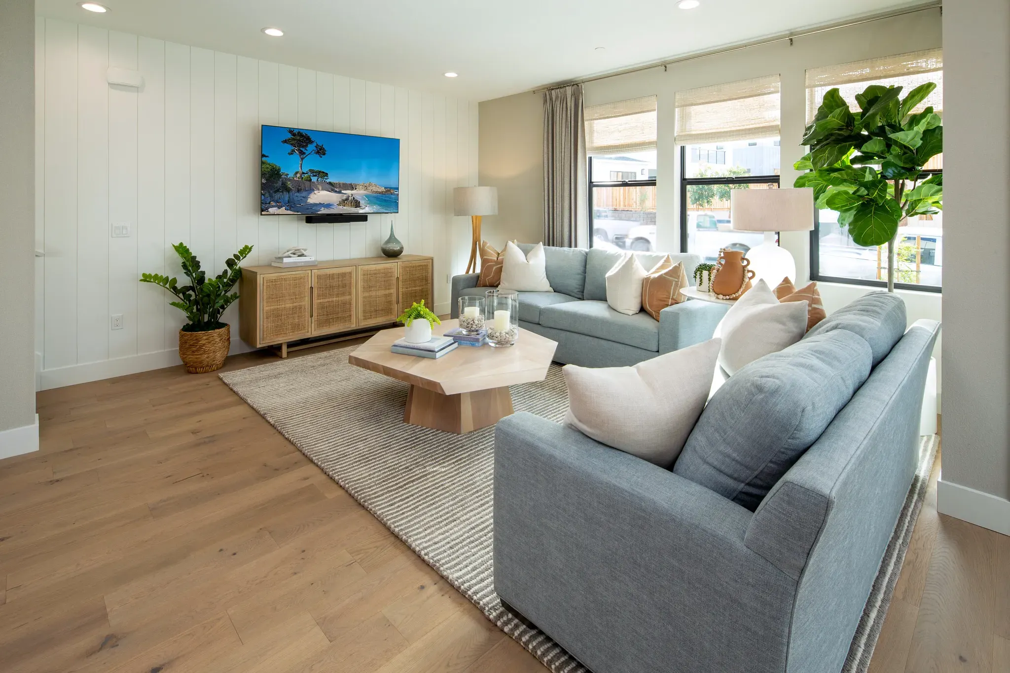 Bay House Plan 3 Model Great Room