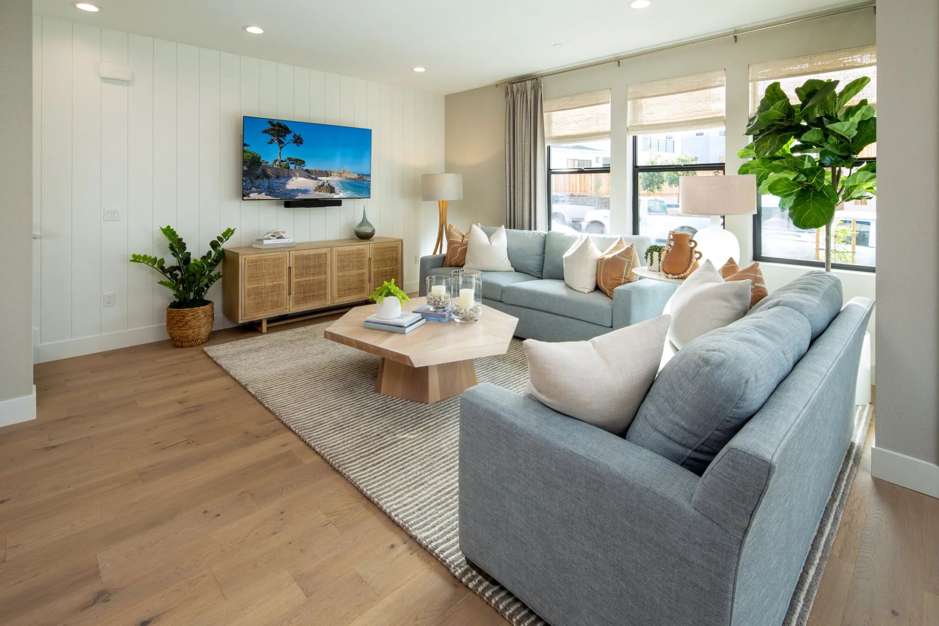 Bay House Plan 3 Model Great Room