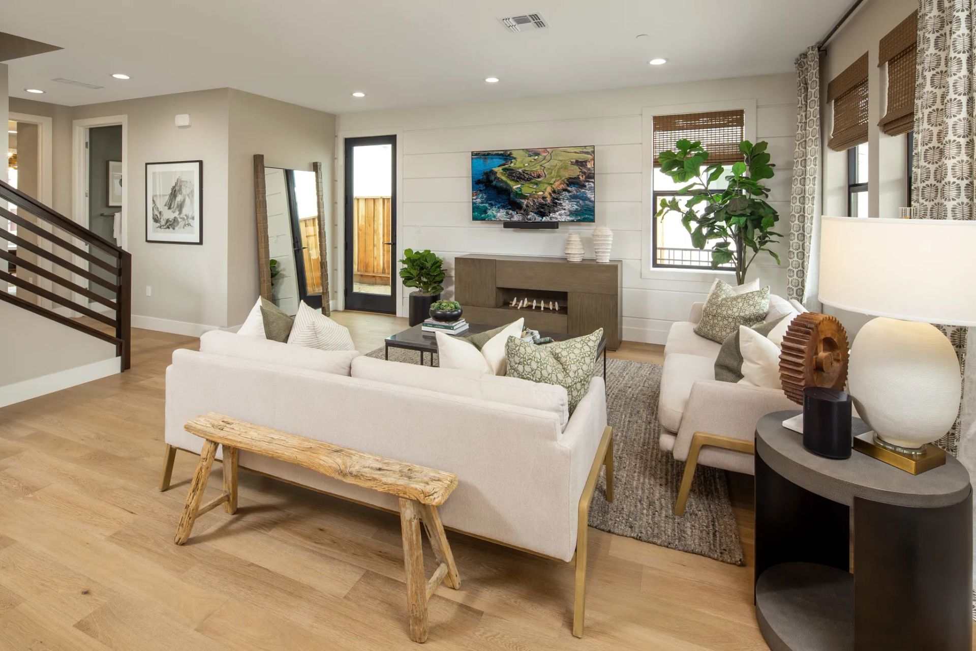 Bay House Plan 4 Model Great Room