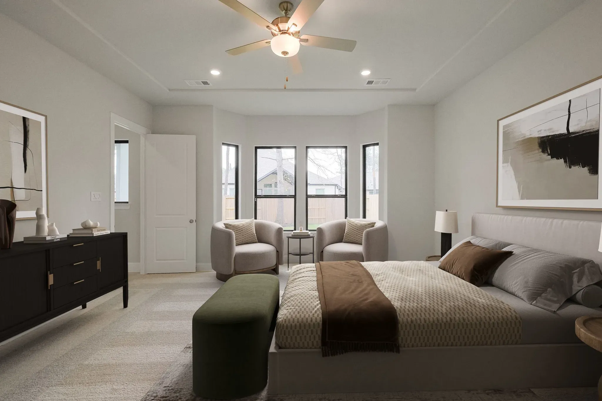 Plan 6030 primary bed - staged