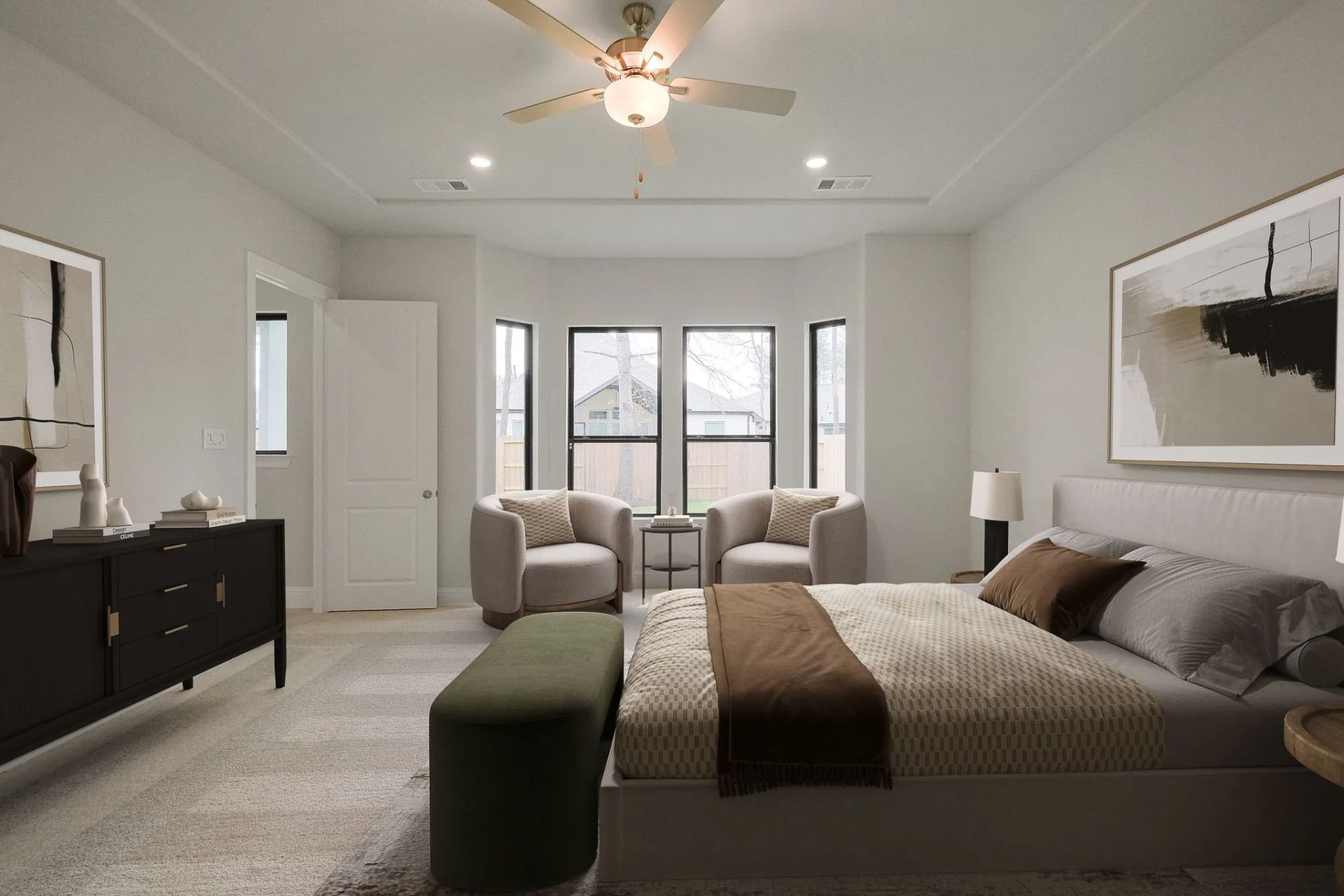 Plan 6030 primary bed - staged