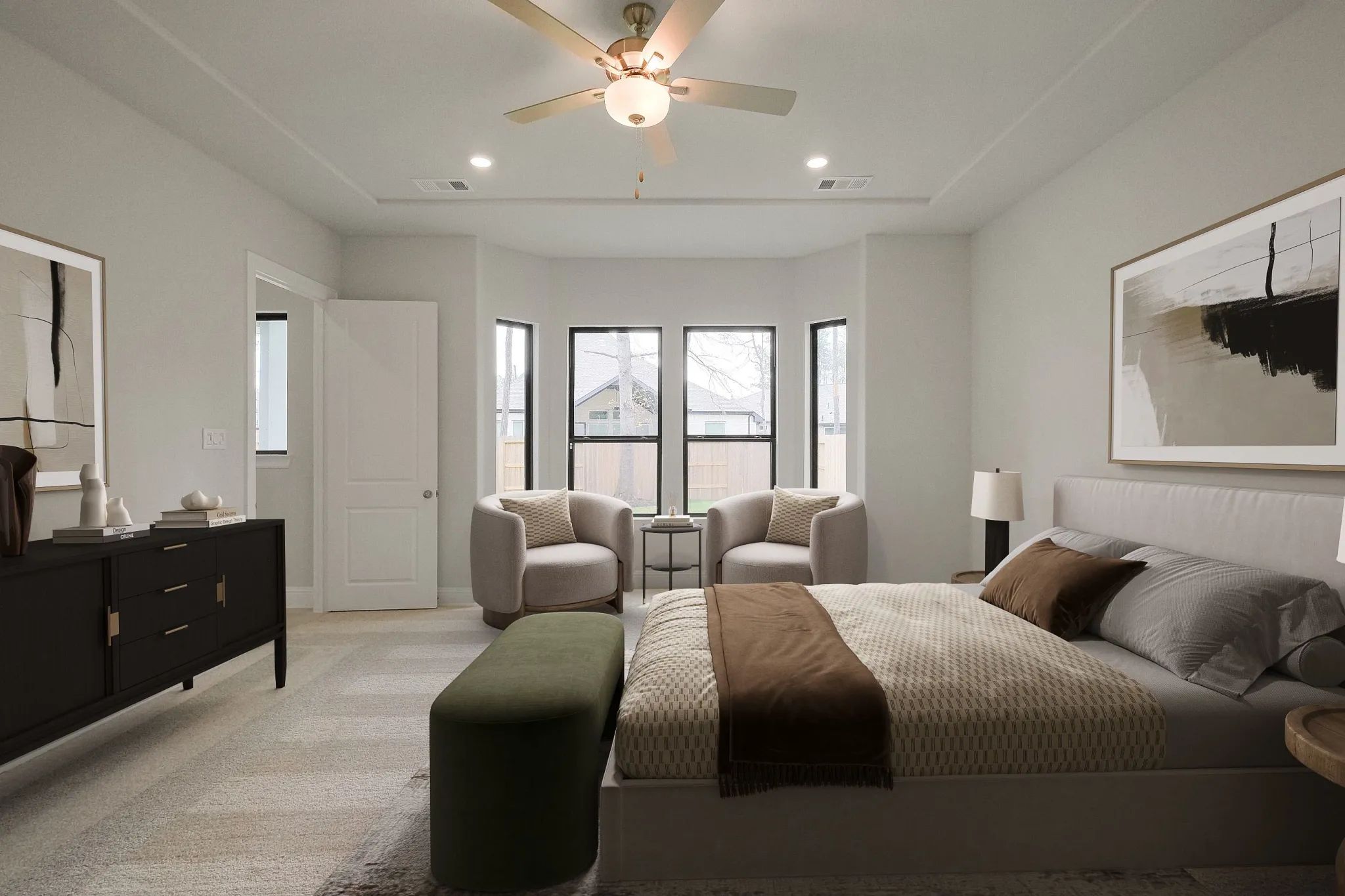 Plan 6030 primary bed - staged