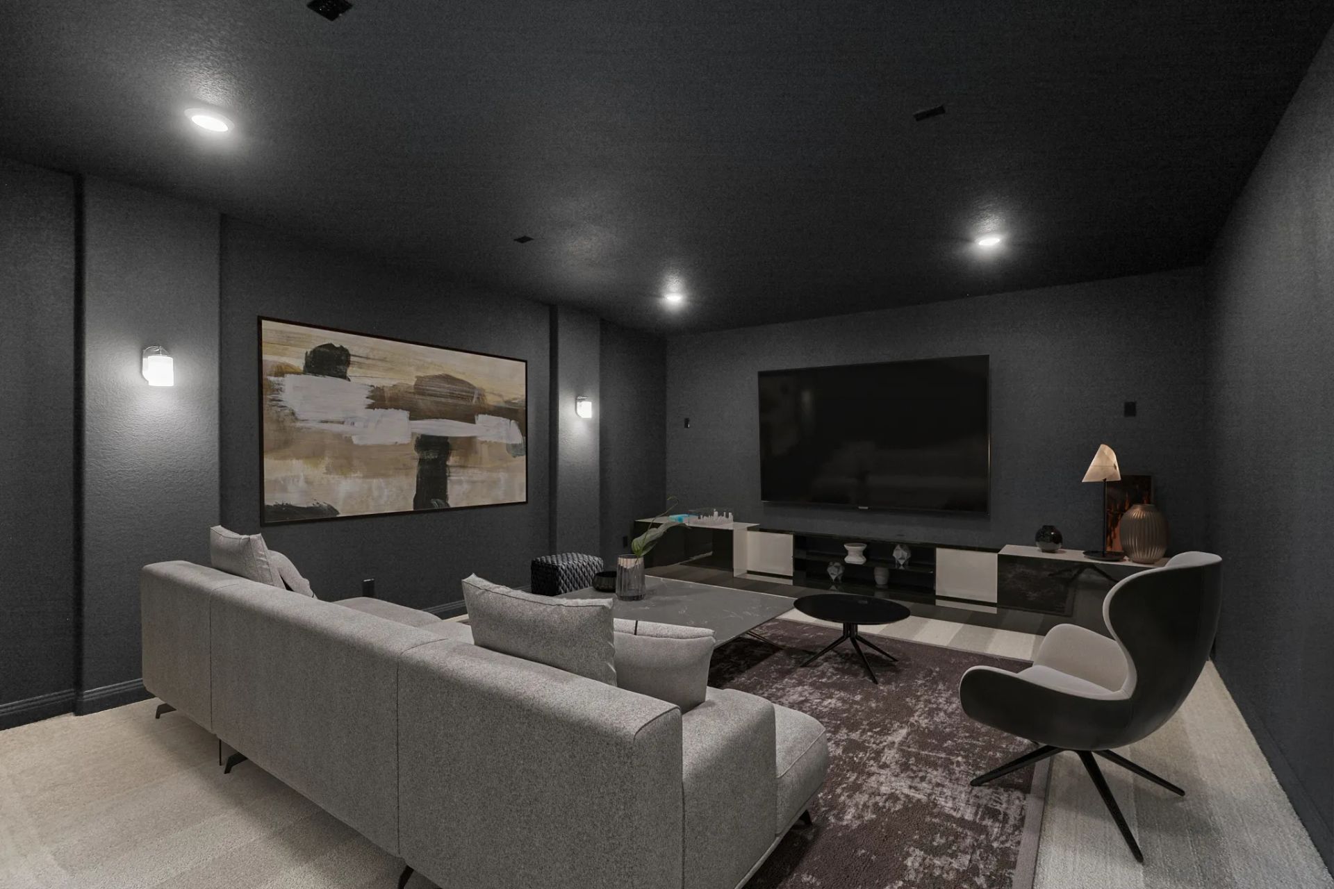 Plan 6030 media room - staged