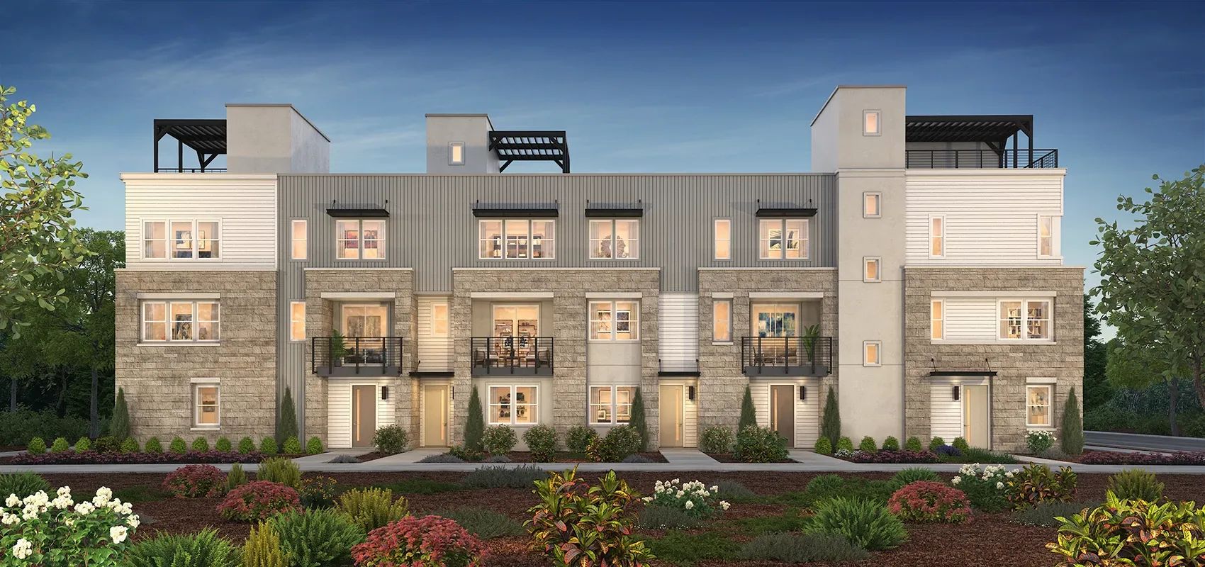 Serenity 7-Plex Building with Plan 5