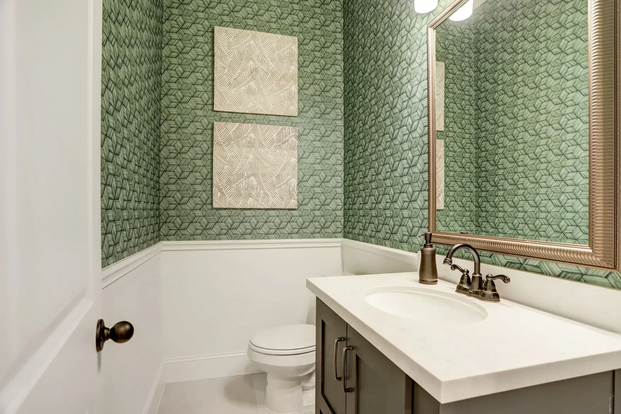 Plan 5051 powder room - staged