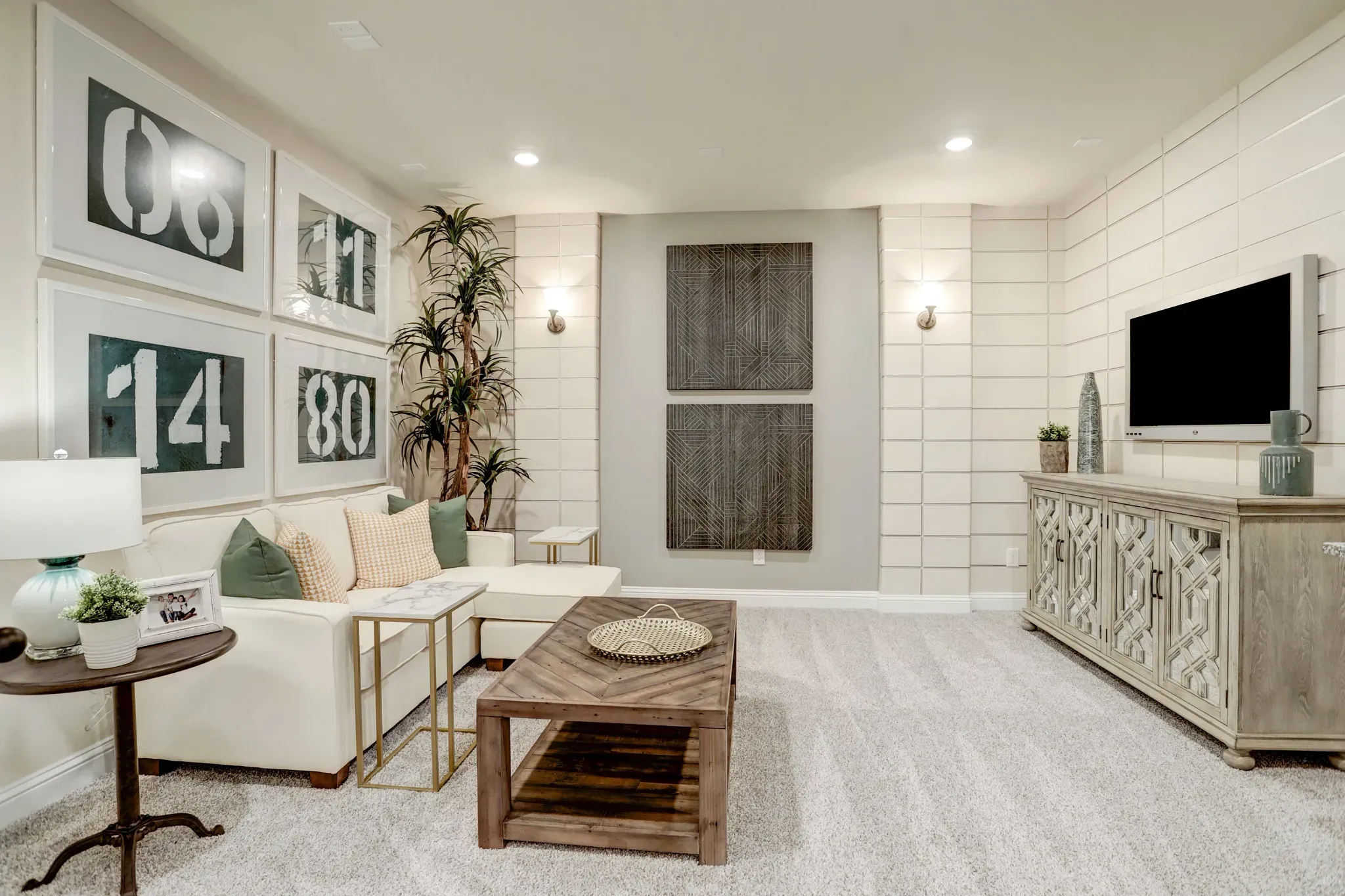 Plan 5051 media room - staged
