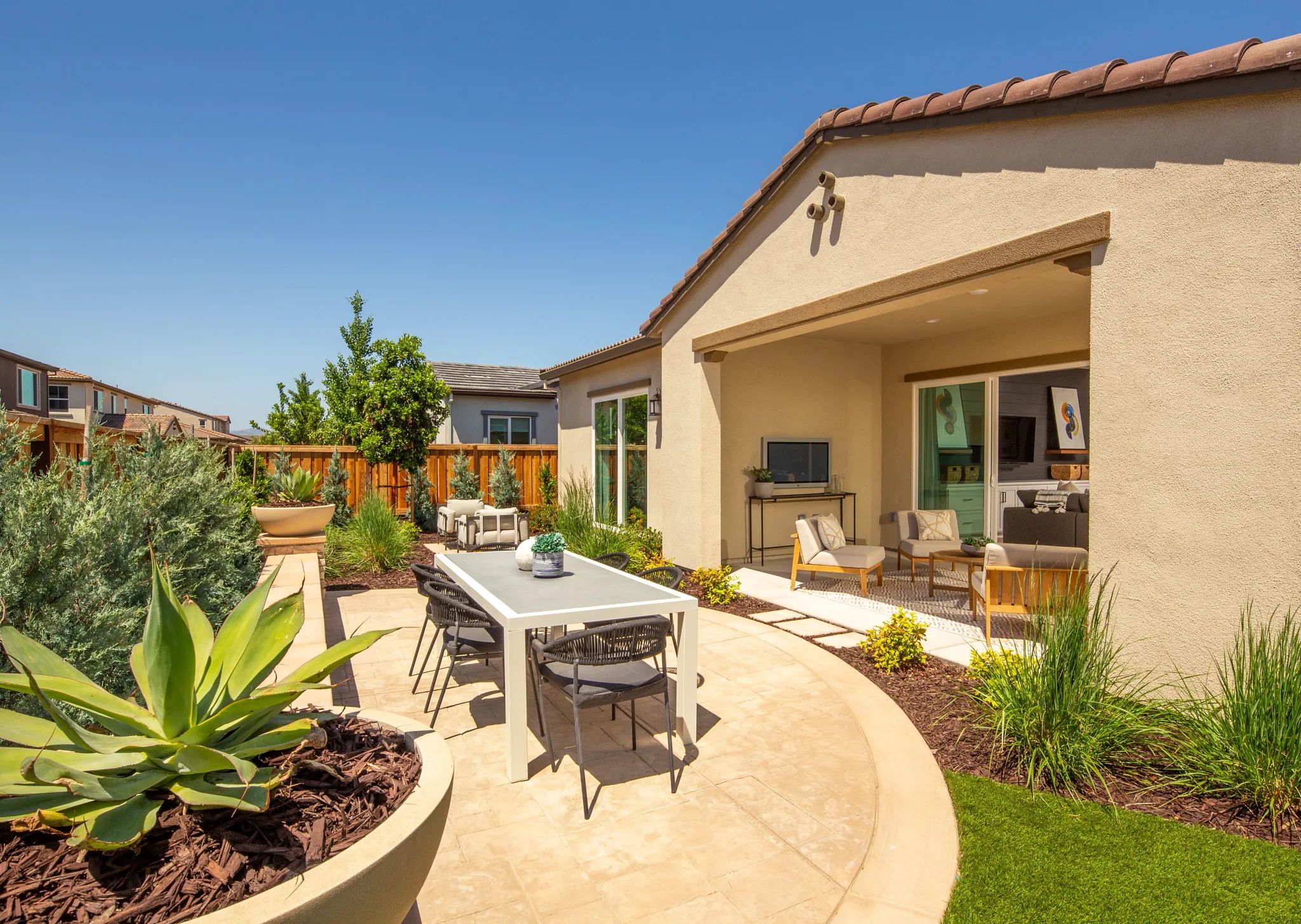 Orchard Grove Plan 1 Model Backyard