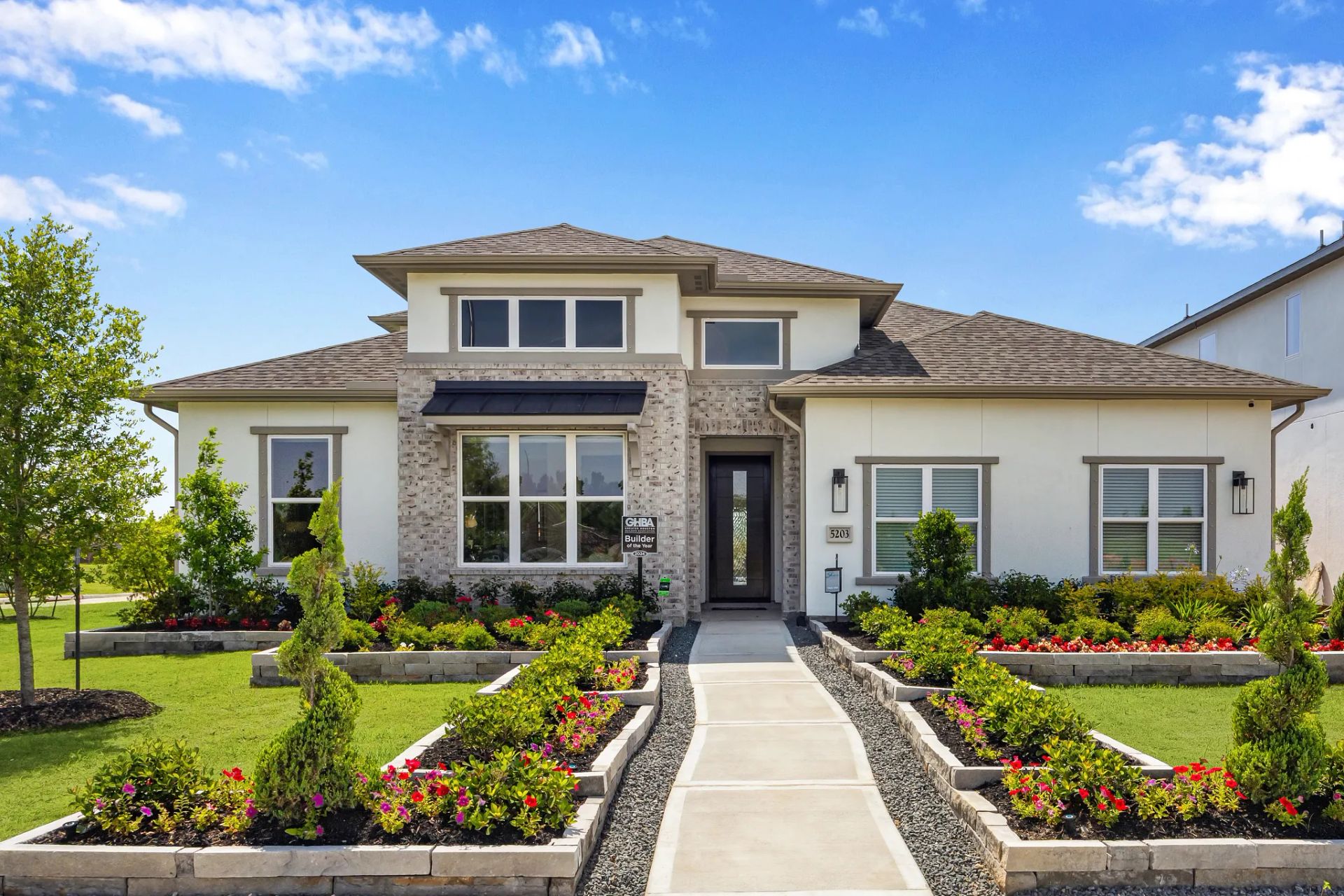 Plan 5042 elevation E exterior - model