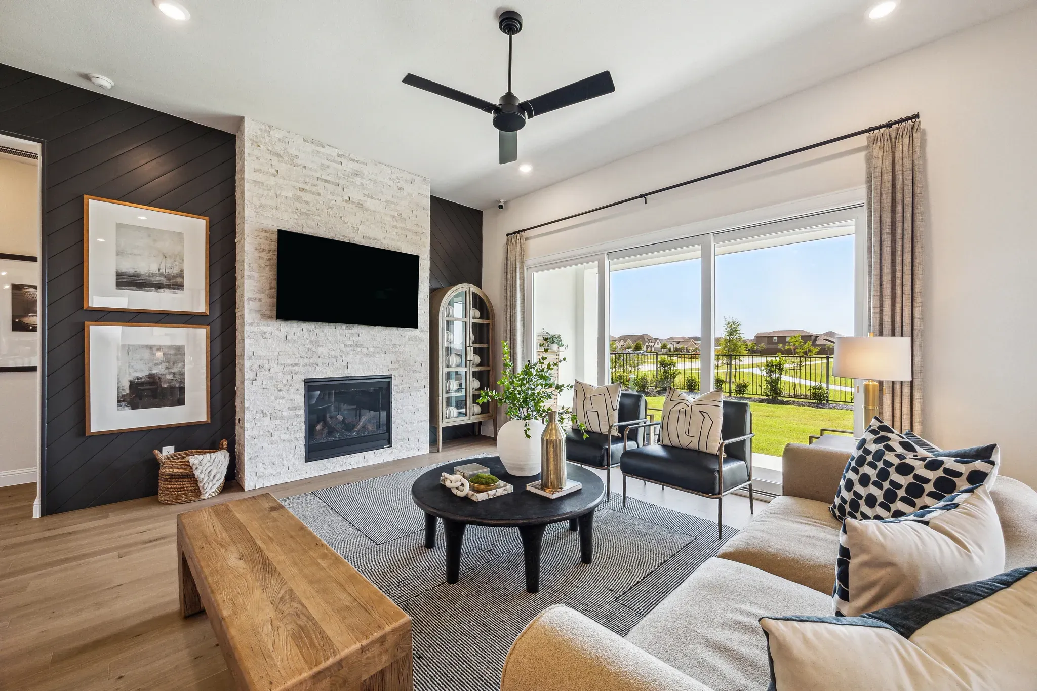 Plan 5042 great room - staged