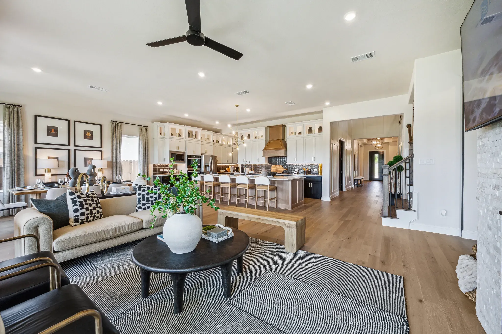 Plan 5042 great room - staged