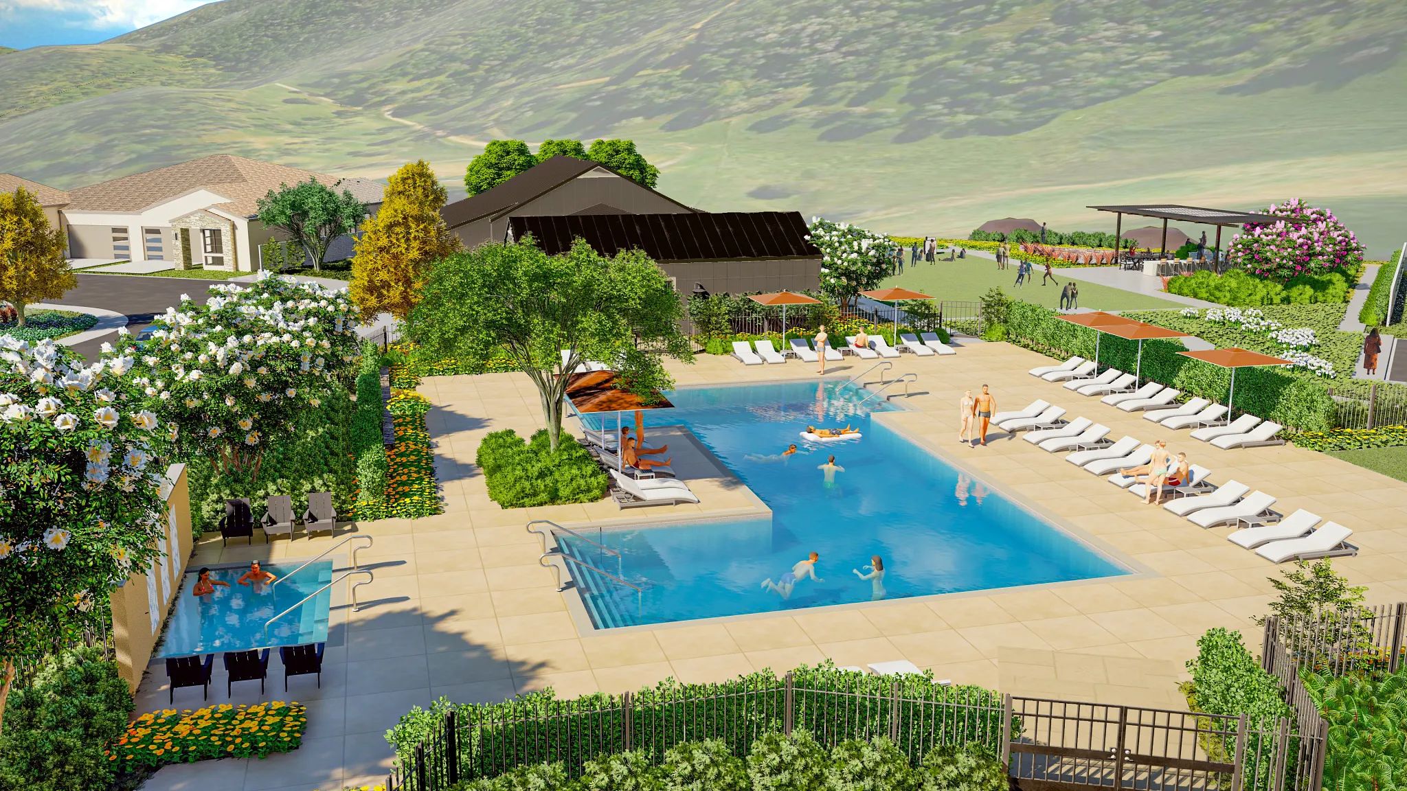 The Meadows Pool & Spa Rendering