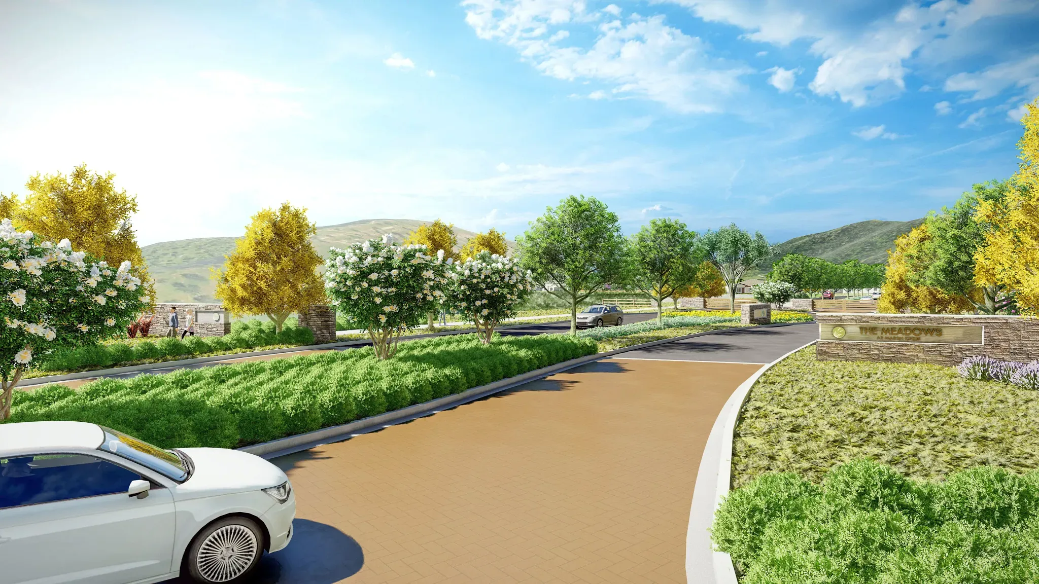 The Meadows Entry Road Rendering