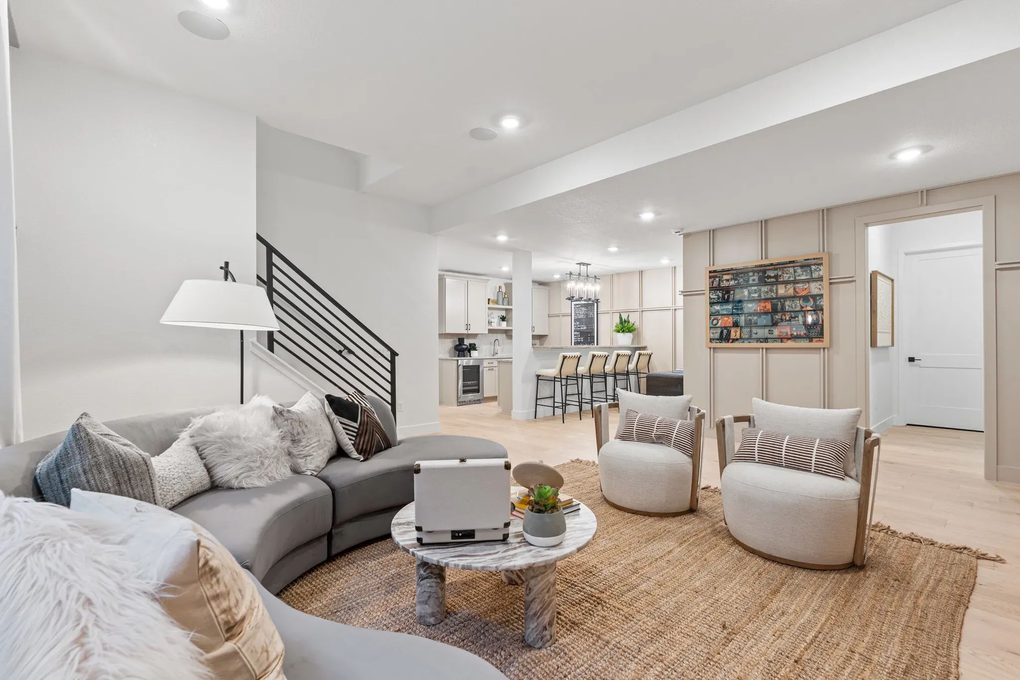 Pemberly Model Finished Basement Rec Room + Wet Ba