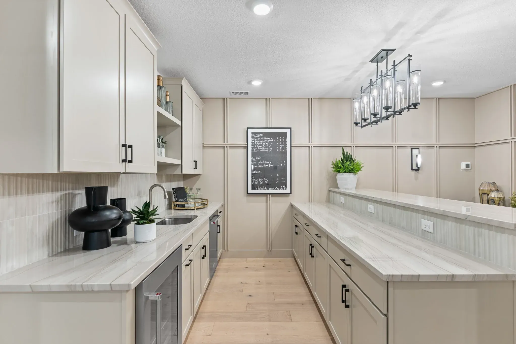 Pemberly Model Finished Basement Wet Bar