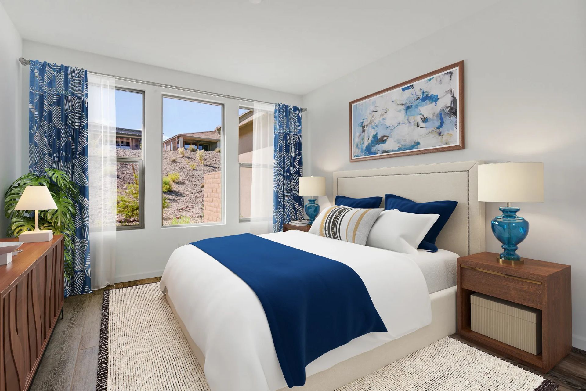Virtually Staged Primary Bed