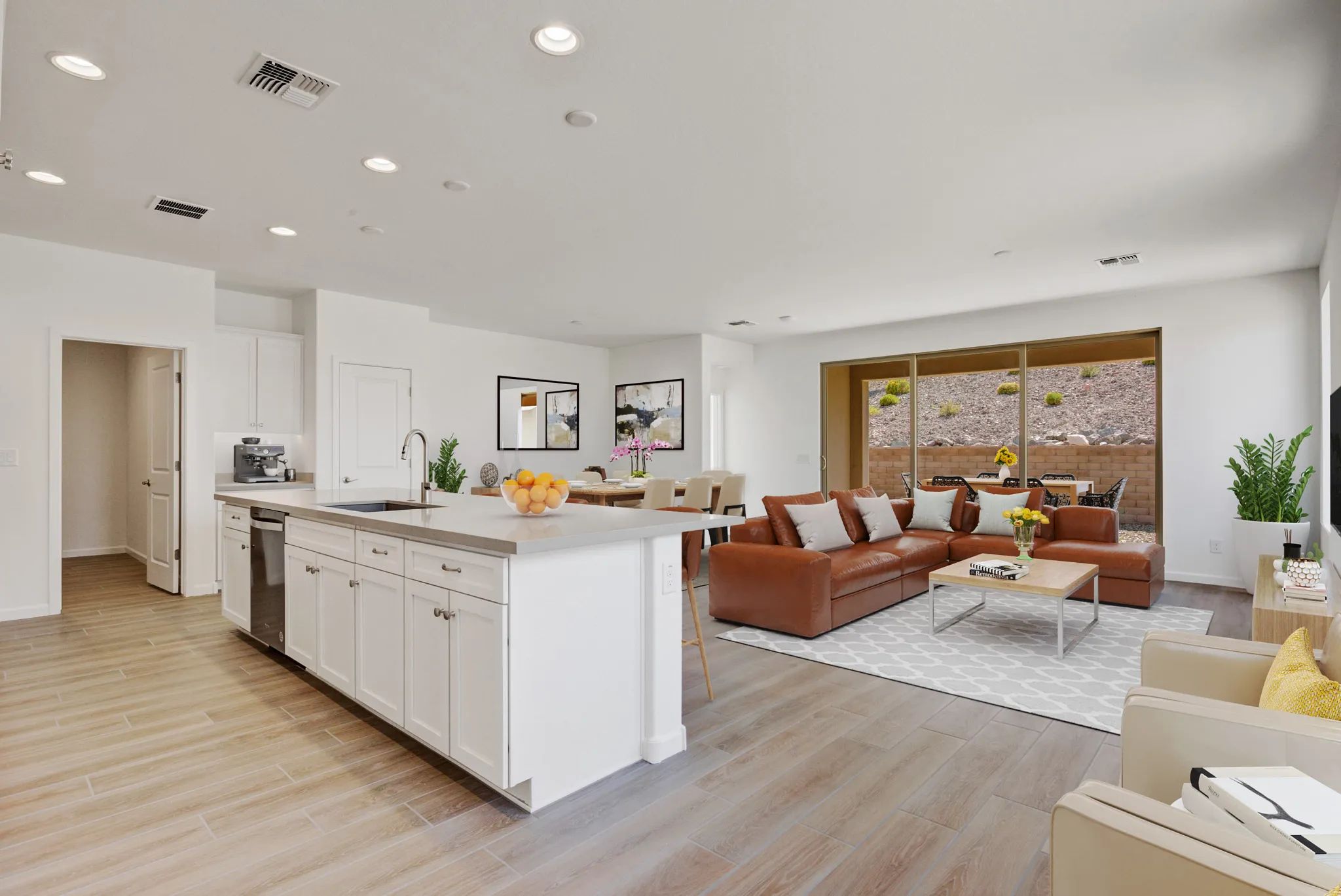 Virtually Staged Kitchen & Great Room