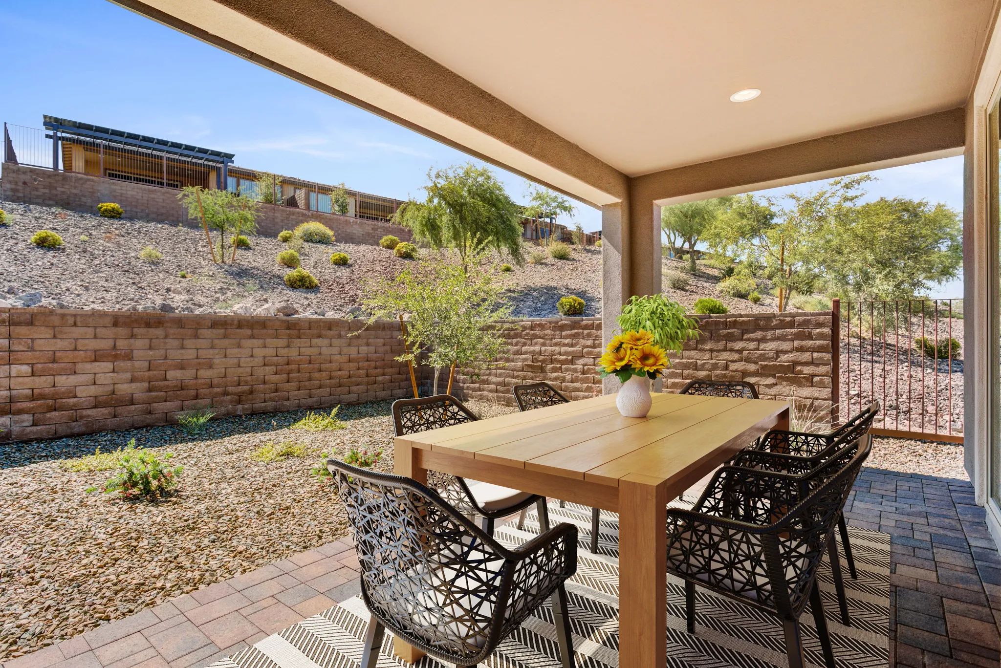 Virtually Staged Covered Patio